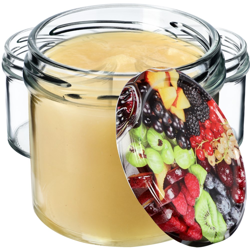Słoiki Vigo 140ml 50szt fi 66 mm + wieczko "Mix owoców"