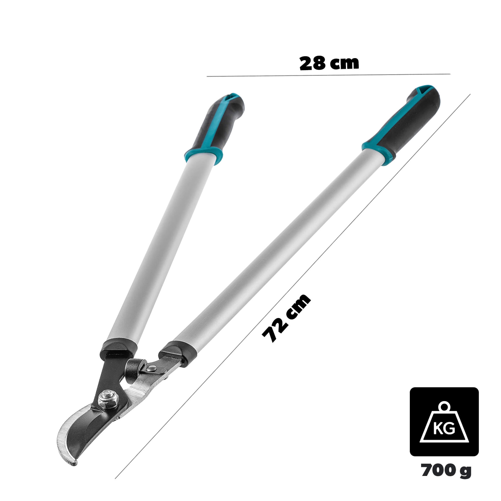 Sekator ogrodowy 72 x 31 cm, czarny