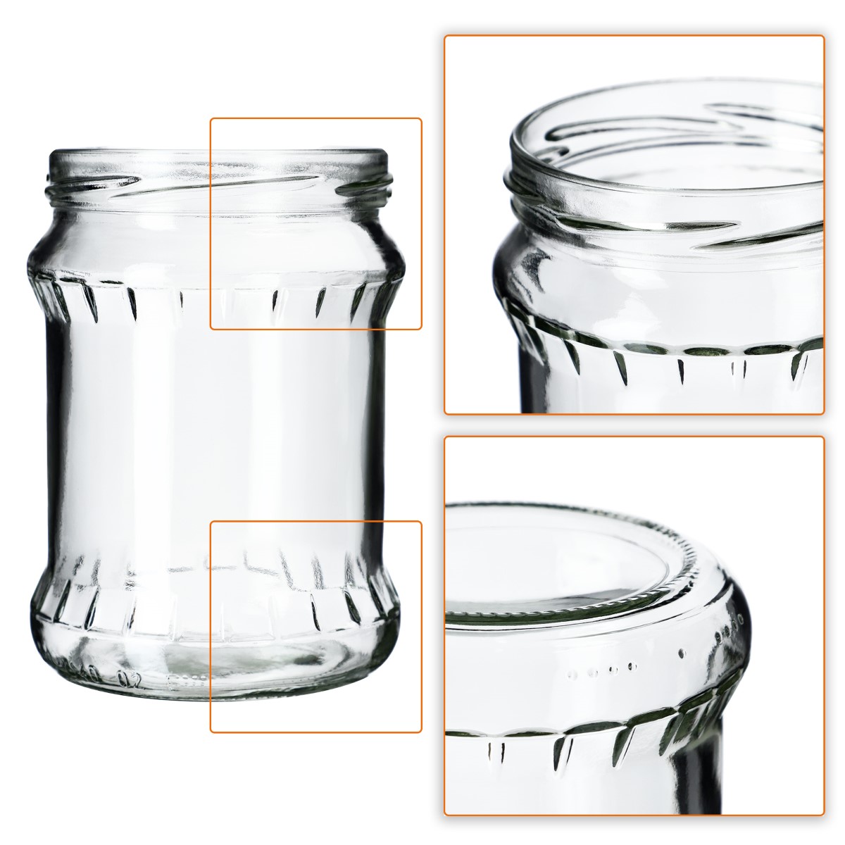 Słoiki na przetwory Kisko 500ml 16szt fi 82 mm + wieczka "Warzywa"