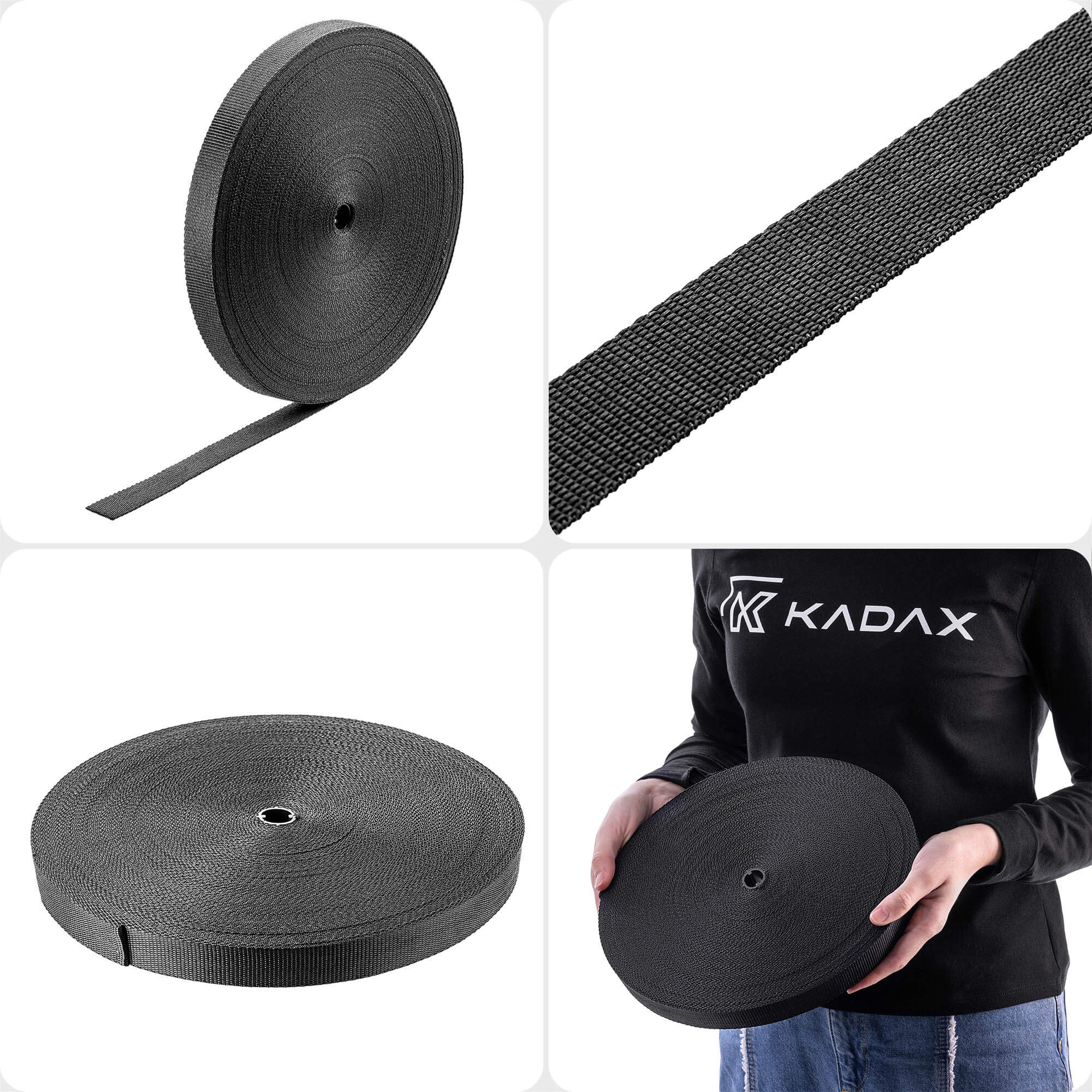 Taśma do mocowania drzew Awenne 25 mm x 50 m czarna