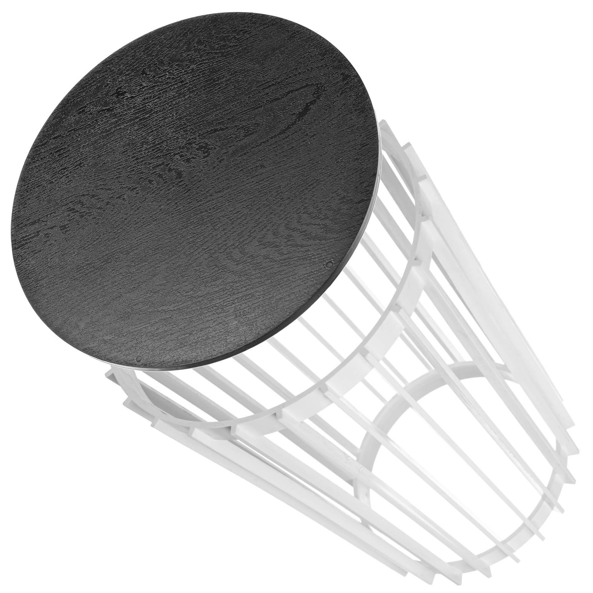 Kwietnik dwustronny Aytre 54 cm biały + blat czarny