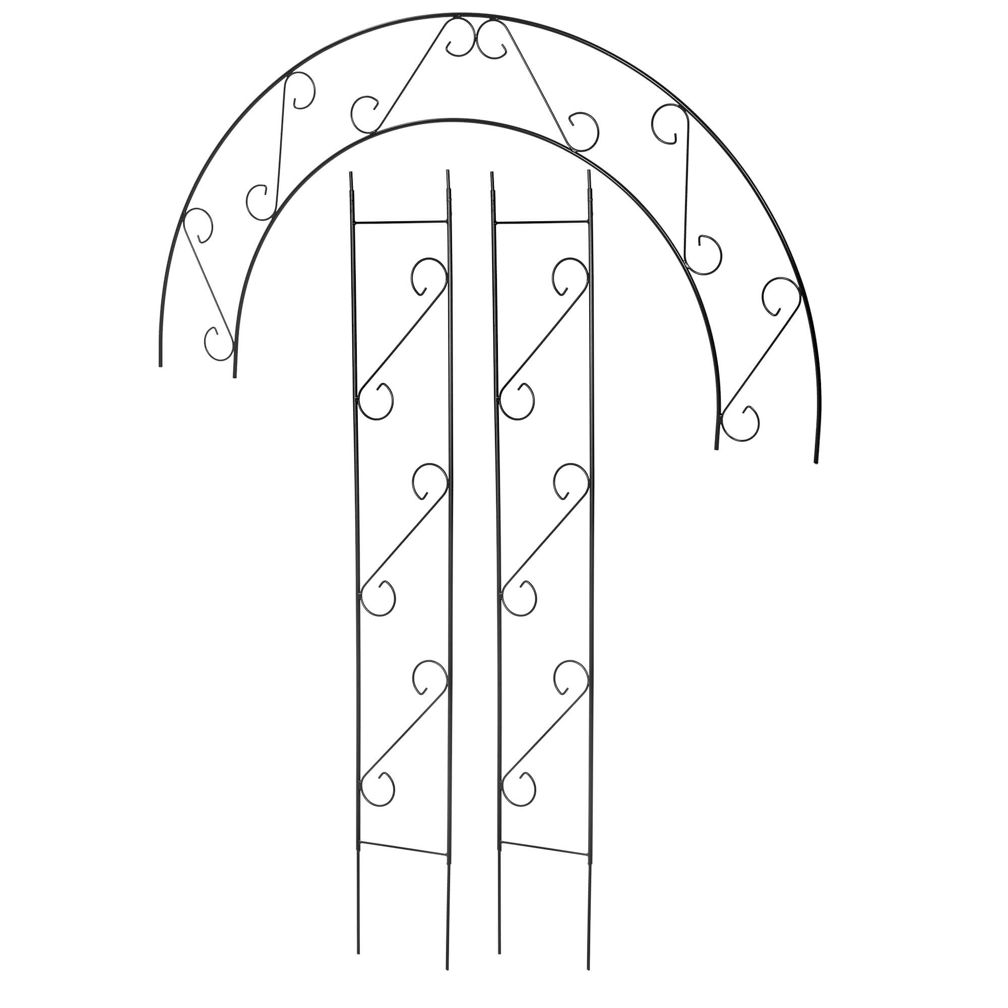 Pergola ogrodowa na kwiaty 240 cm, czarna