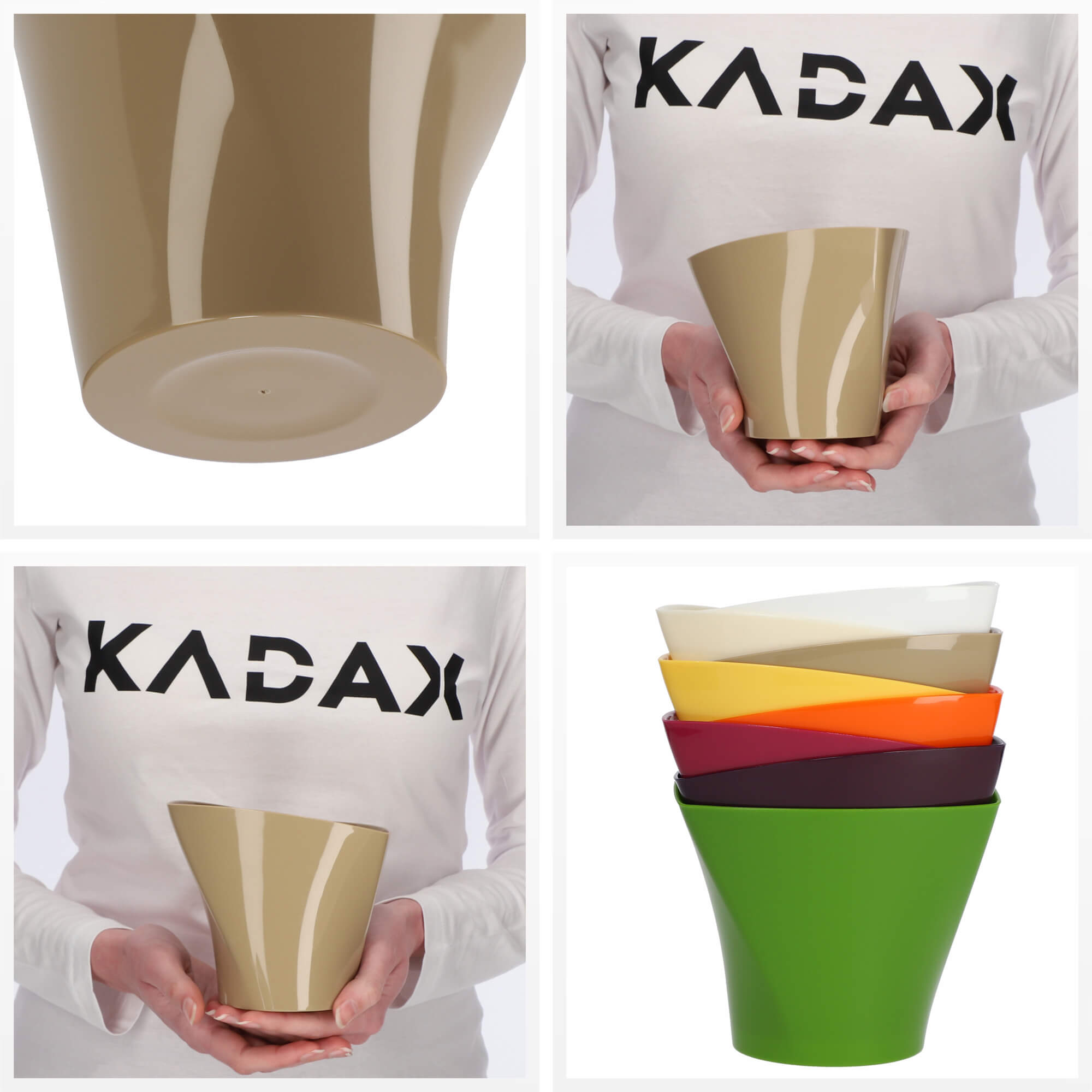 Doniczka na kwiaty Sisco 13 cm, beżowa