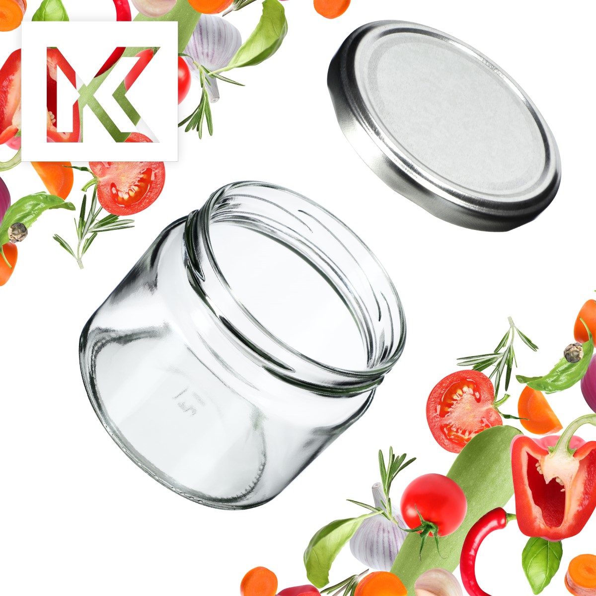 Słoiki na przetwory Sonka 330ml 10szt fi 82 mm + wieczka srebrne