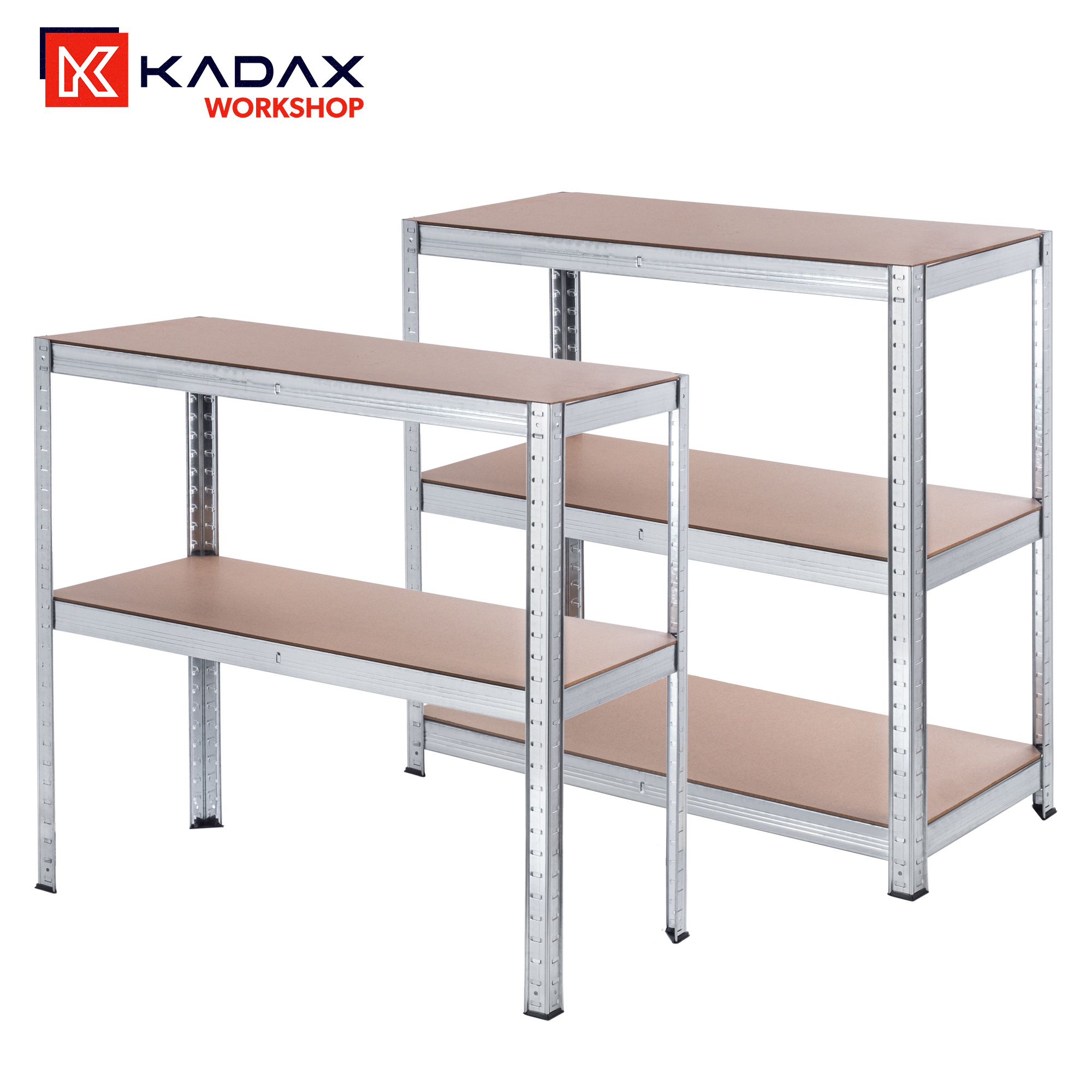 Regał metalowy 5-poziomowy Gien 875kg srebrny