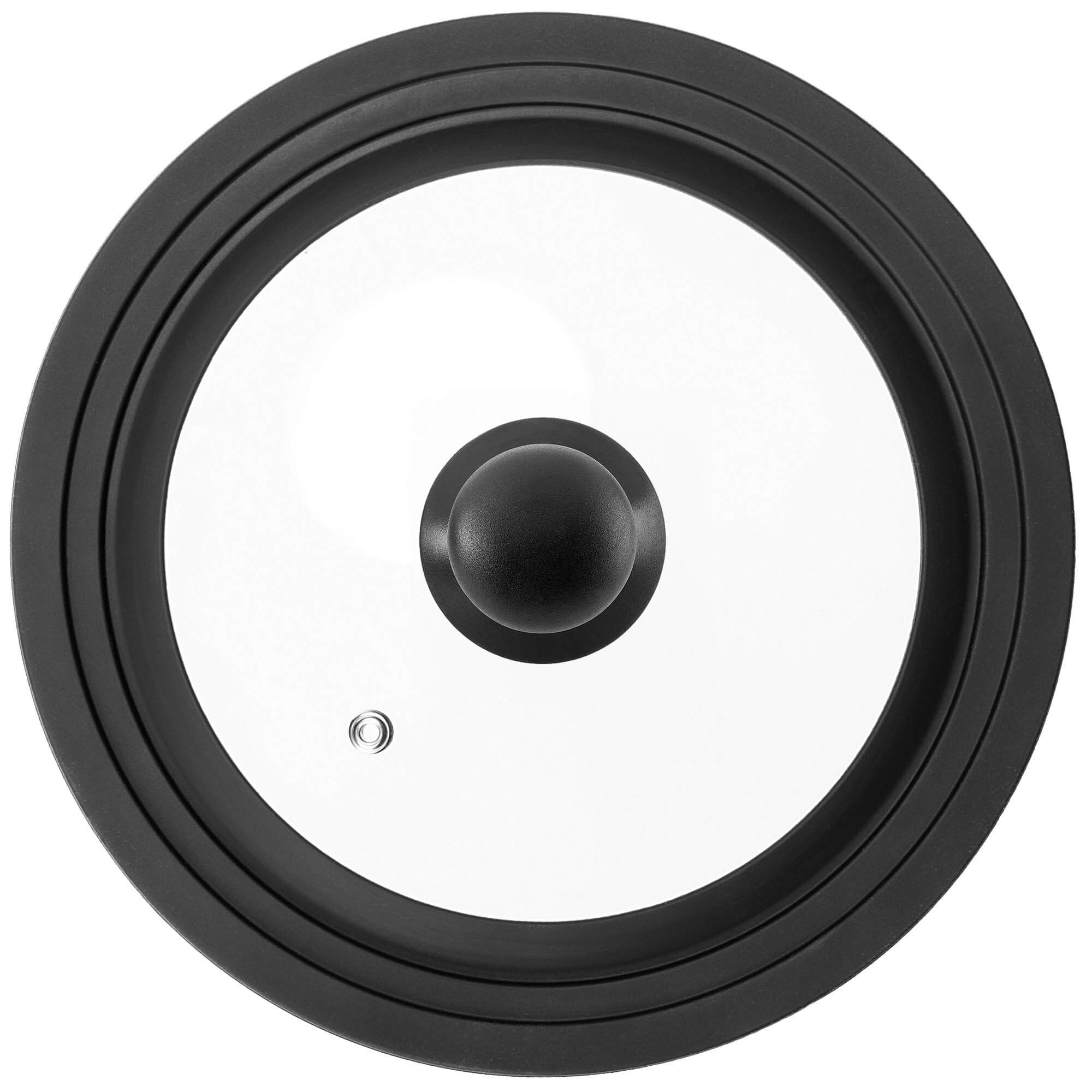 Pokrywa szklana multisize Aiola na garnek 16-20 cm z matowym okrągłym uchwytem