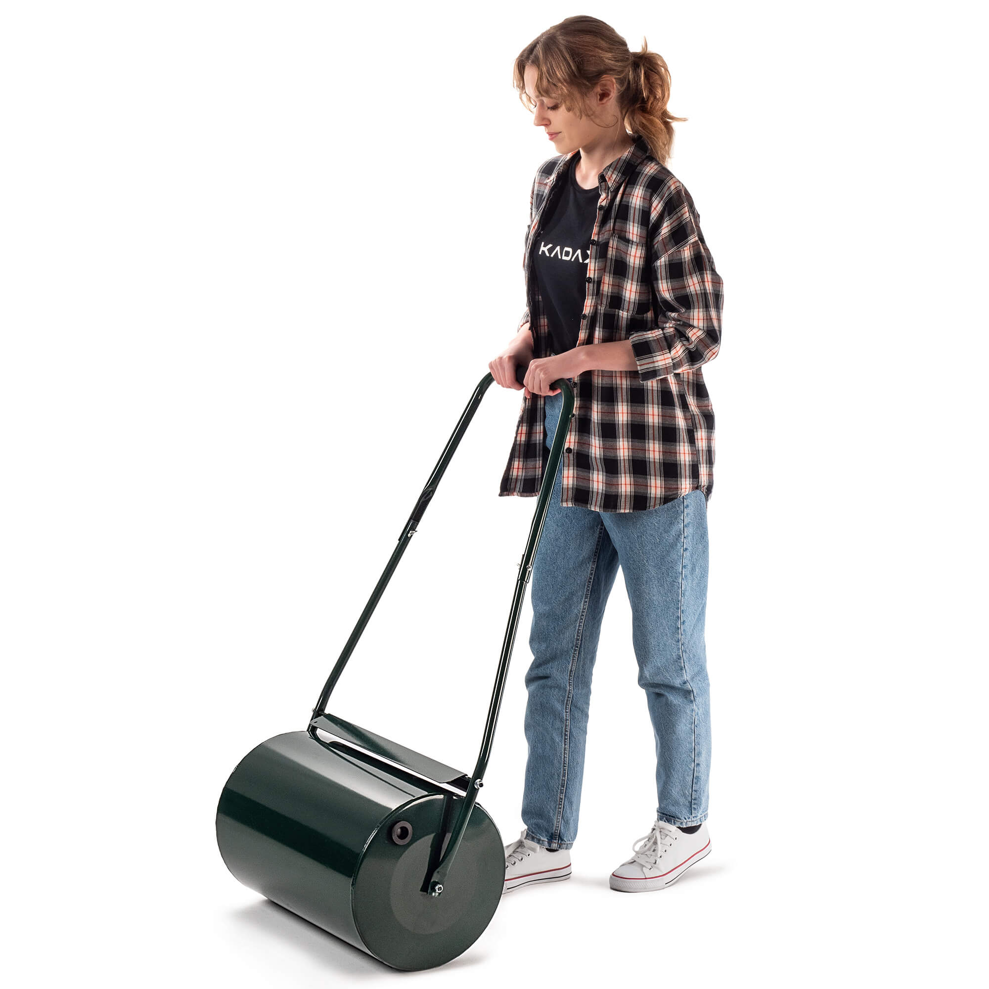 Walec do trawników ogrodowych Cernon 50 cm 40L zielony