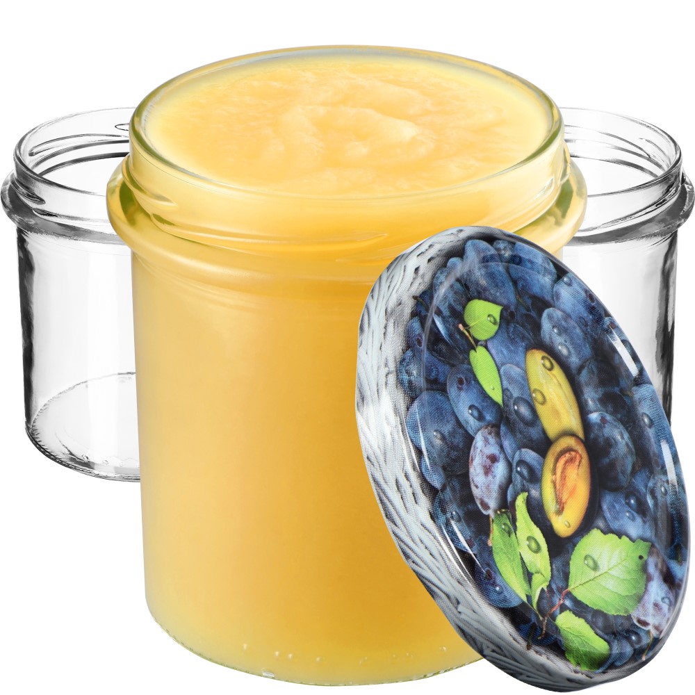 Słoiki na przetwory Avila 350ml 100szt fi 82 mm + wieczka "Śliwki"