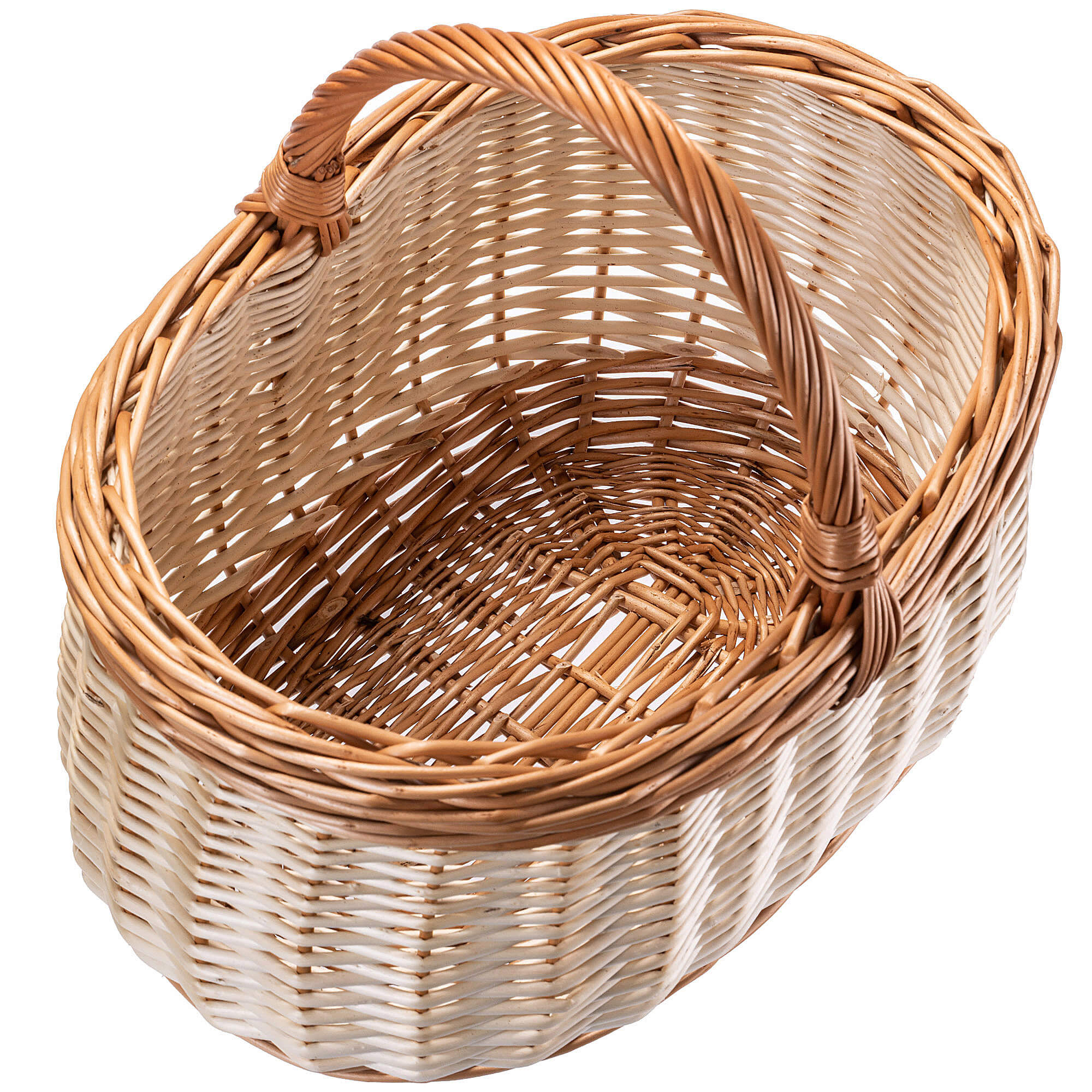 Kosz wiklinowy zakupowy Anfo 40 x 25 cm naturalny
