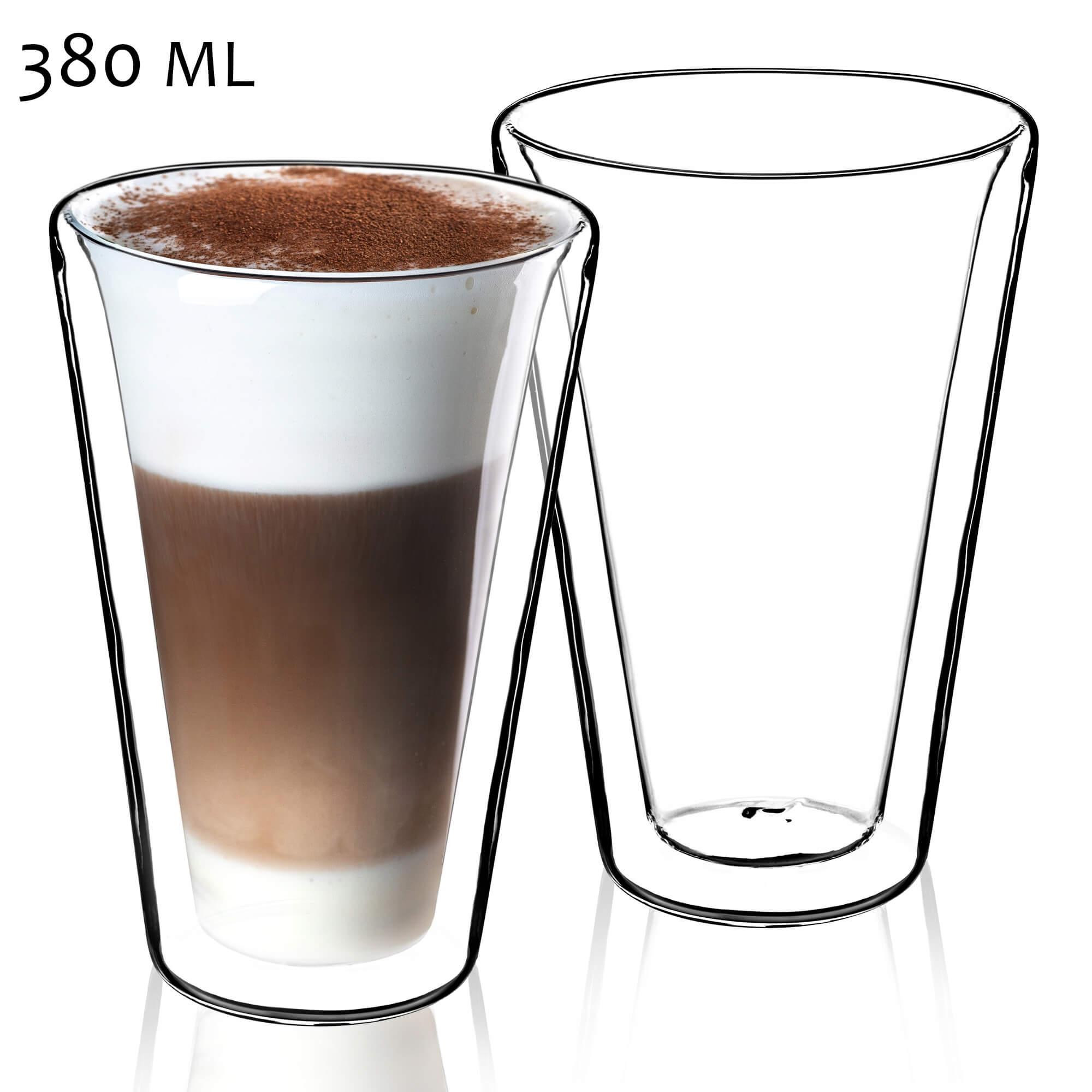 Szklanki termiczne do kawy 380 ml + łyżeczki 2szt.