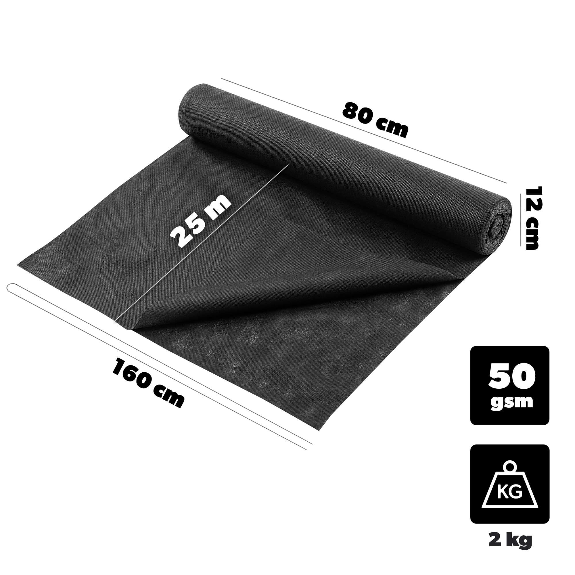 Agrowłóknina ogrodowa Nespoux ściółkująca 1.6 x 25 m 50 g/m² czarna