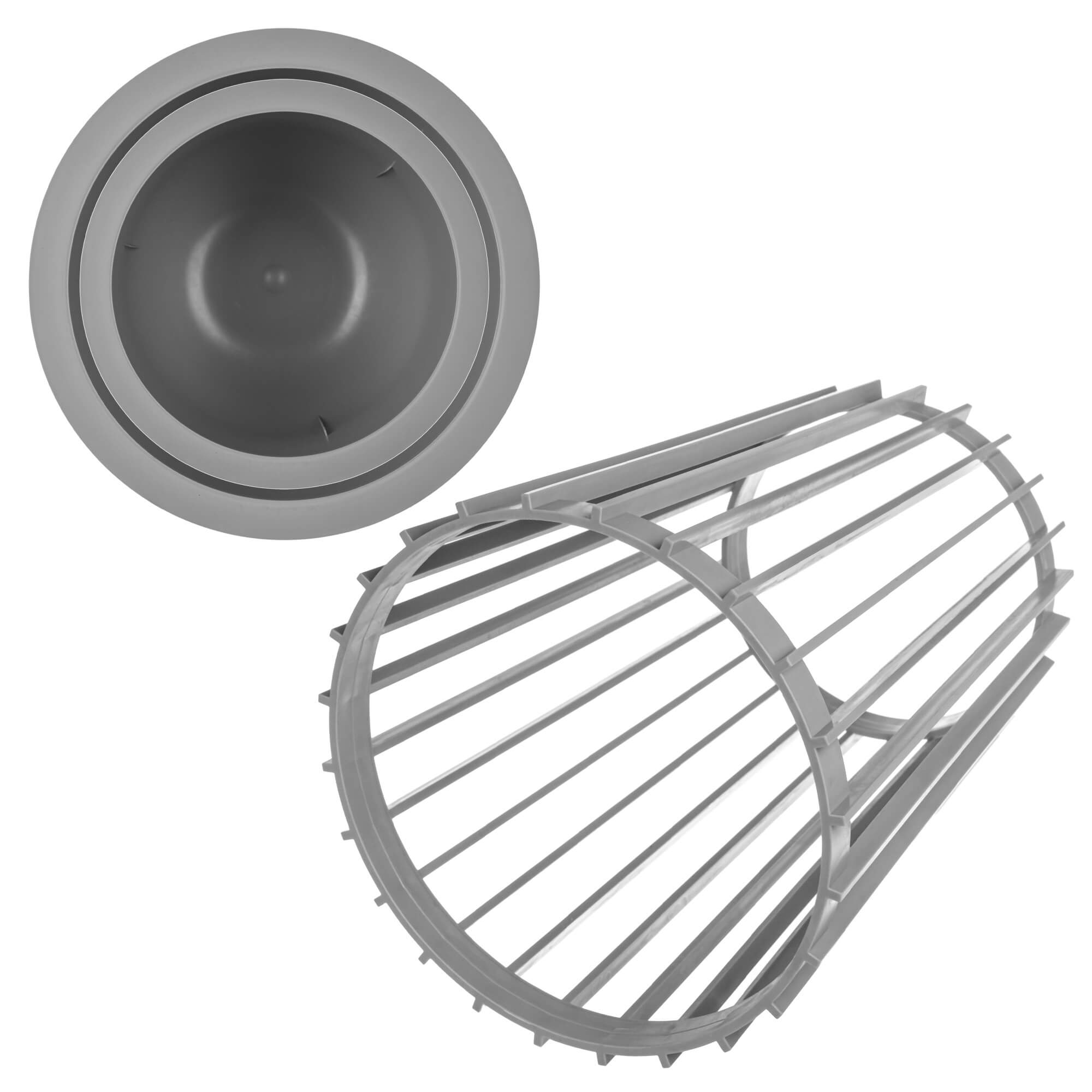 Kwietnik dwustronny Aytre 40 cm platynowy + 2 wkłady