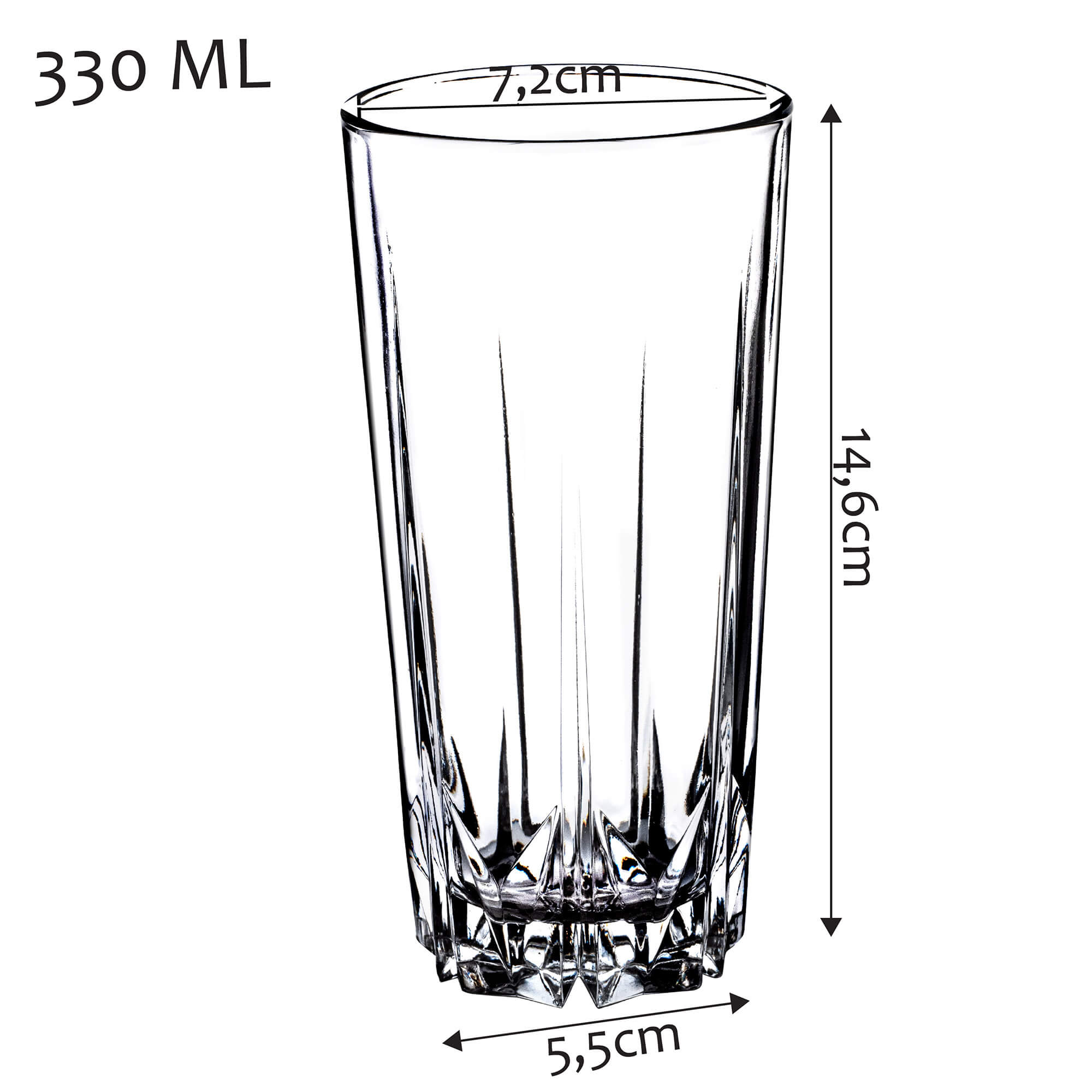 Szklanki do drinków i napojów Monza 330 ml, 6 szt.