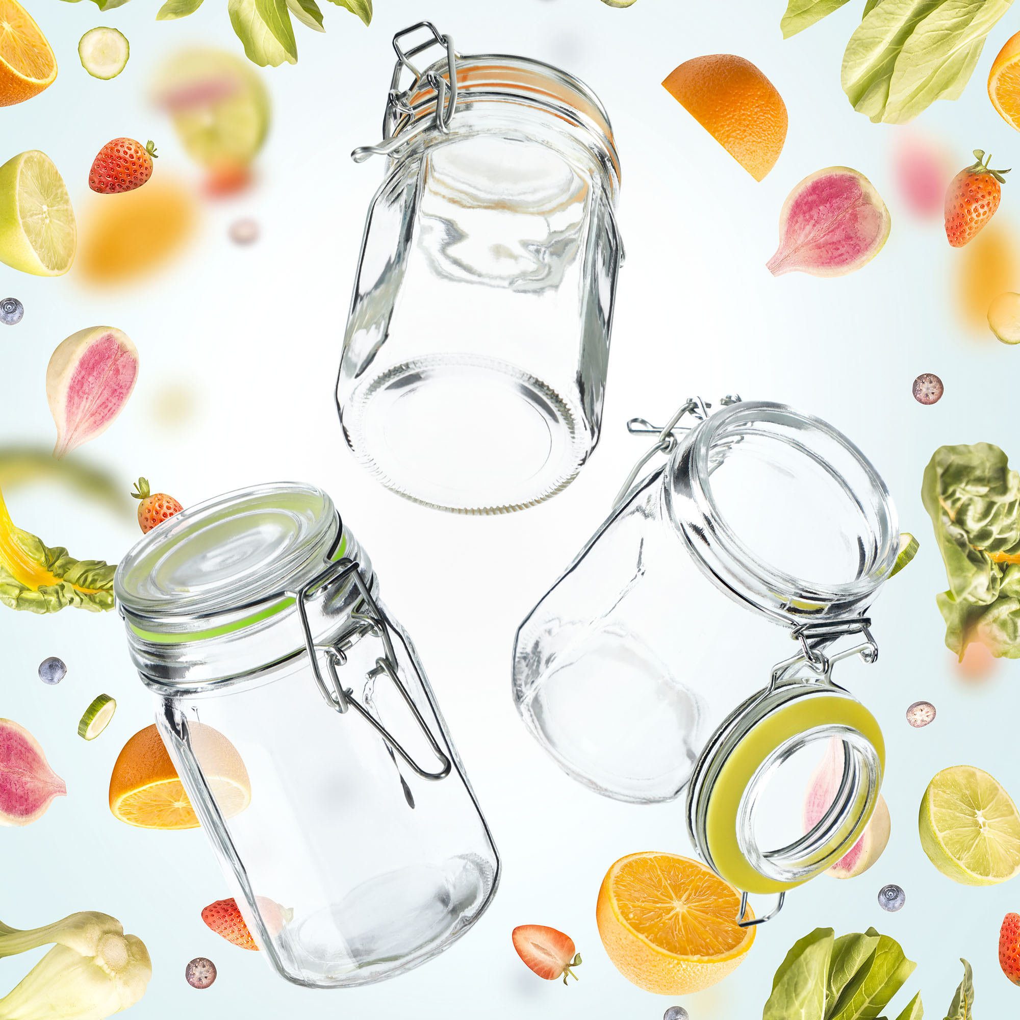 Zestaw słoików z klipsem Fabro 260 ml 3szt
