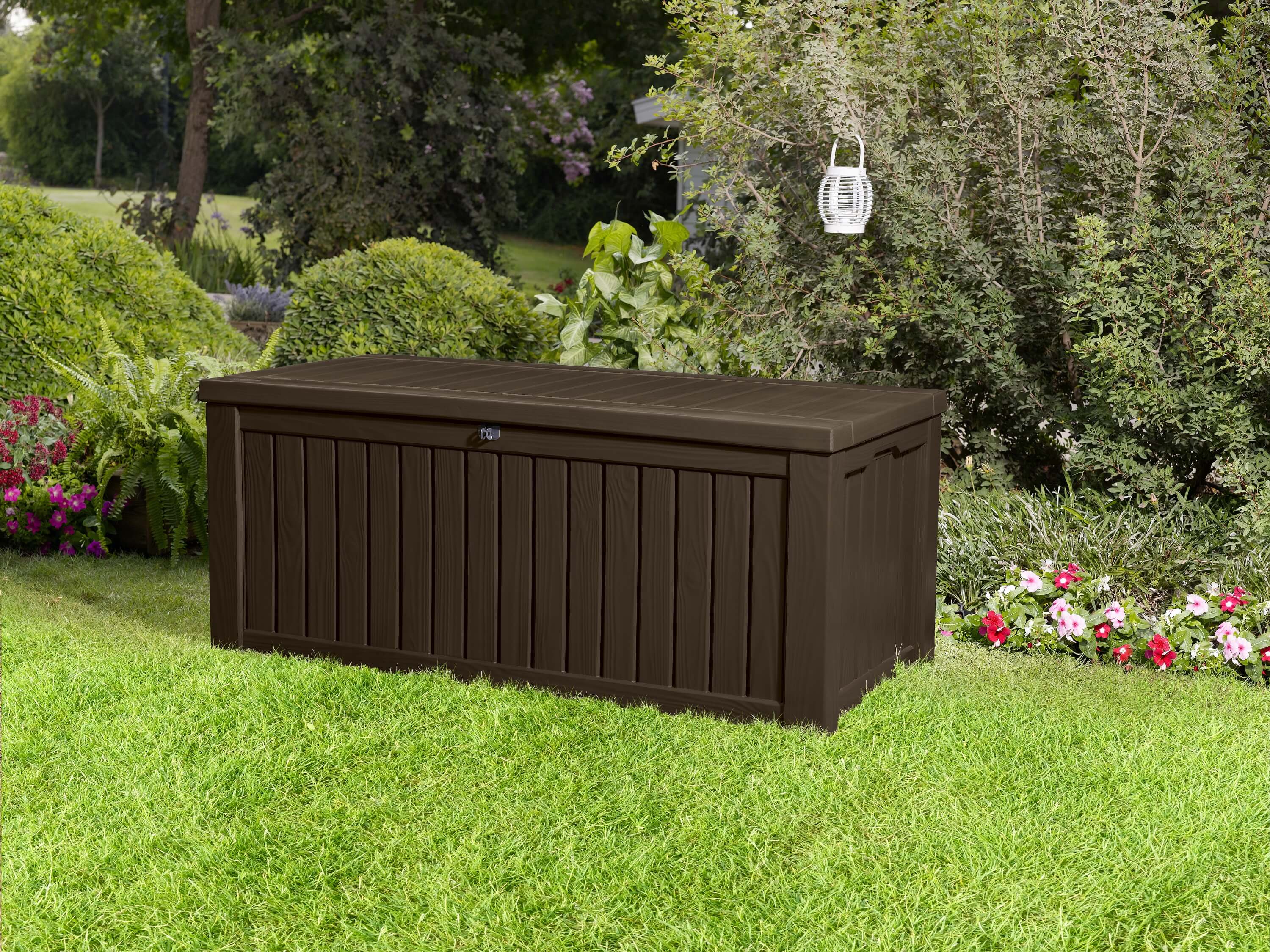 Skrzynia ogrodowa Keter Rockwood Storage Box 570L, brąz