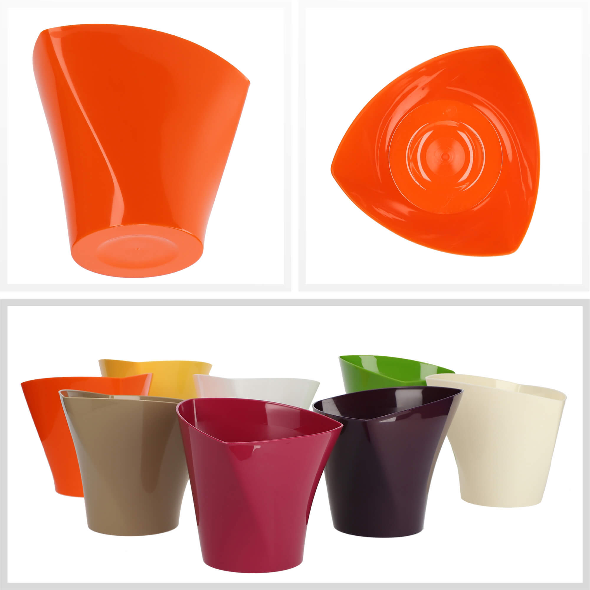 Doniczka na kwiaty Sisco 15 cm, pomarańczowa