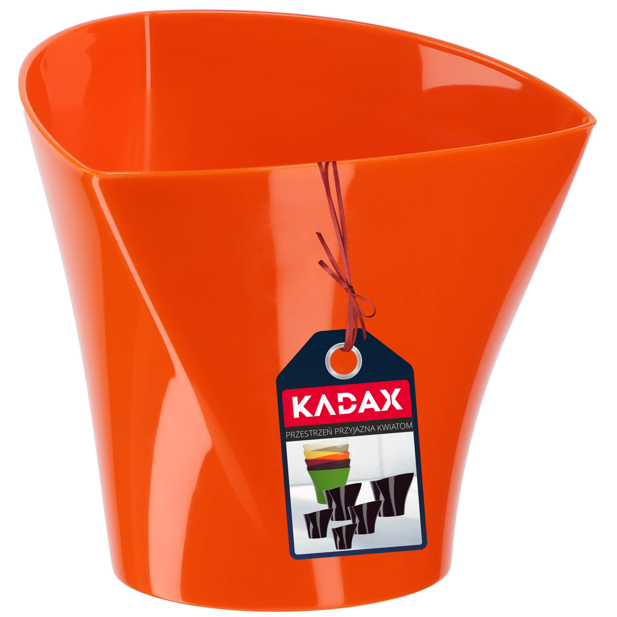 Doniczka na kwiaty Sisco 15 cm, pomarańczowa
