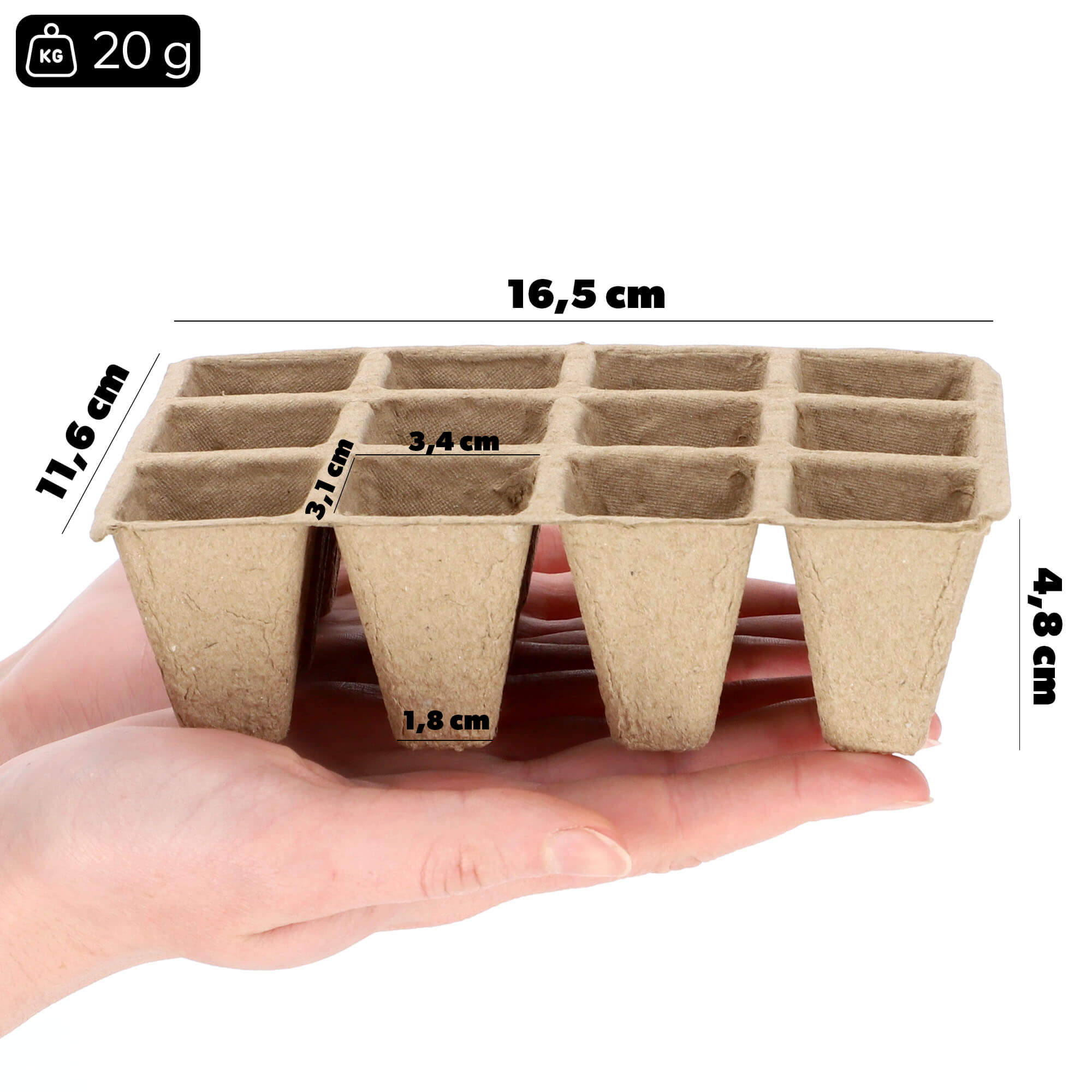 Doniczki torfowe Turgon, 16 x 4cm, 120 szt.