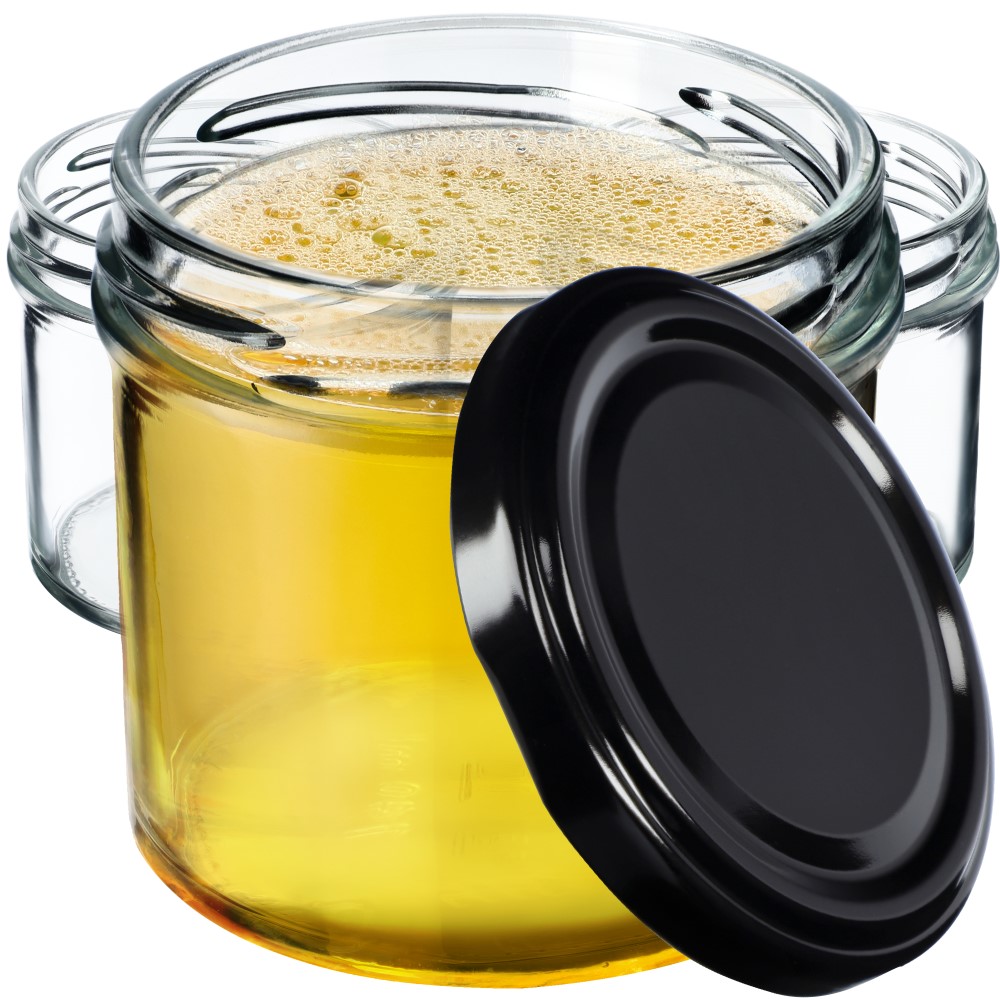 Słoiki Vigo 140ml 50szt fi 66 mm + wieczko czarne