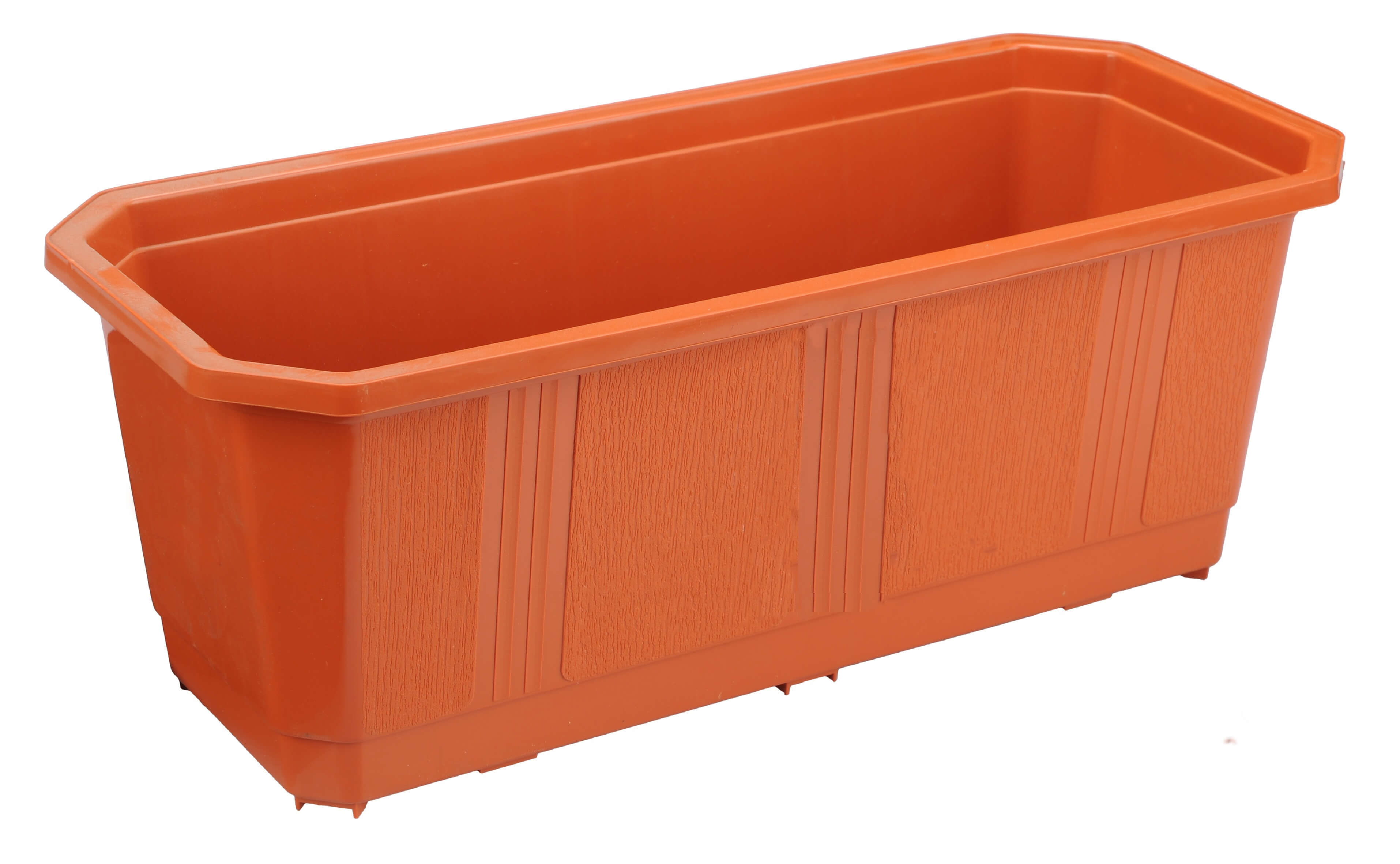 Doniczka balkonowa z podstawką Trani 40 cm, terakota