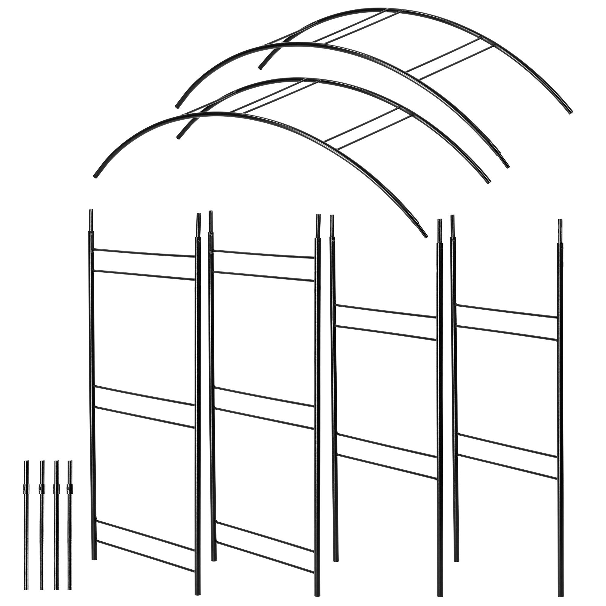 Pergola ogrodowa na kwiaty 255 cm , czarny