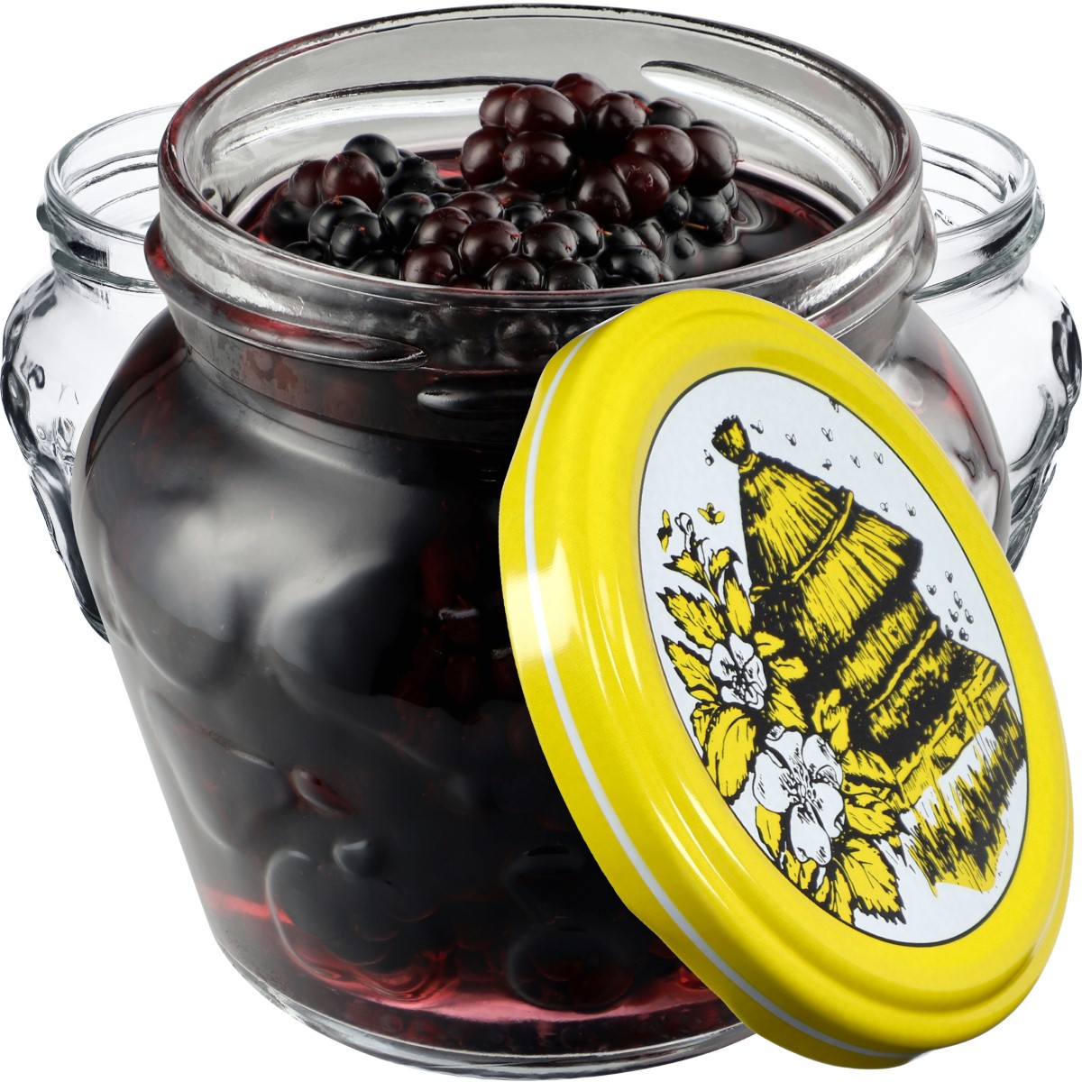 Słoiki Kemi 200ml 20szt fi 66 mm + wieczka "Pszczoły"