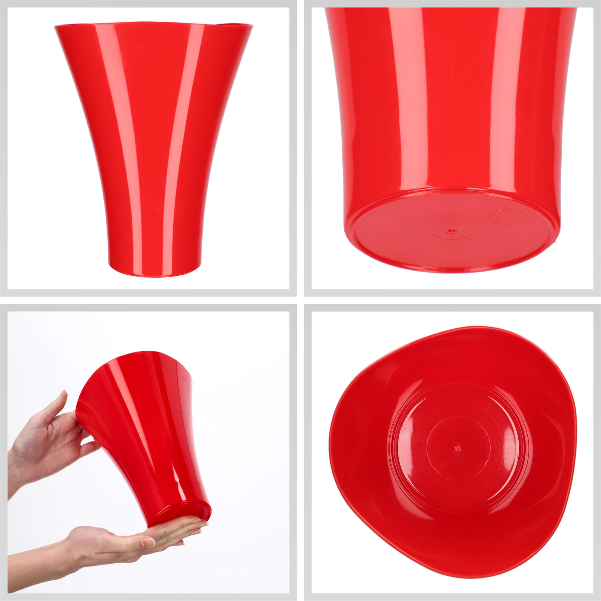 Doniczka na kwiaty Meria 17 cm, czerwona