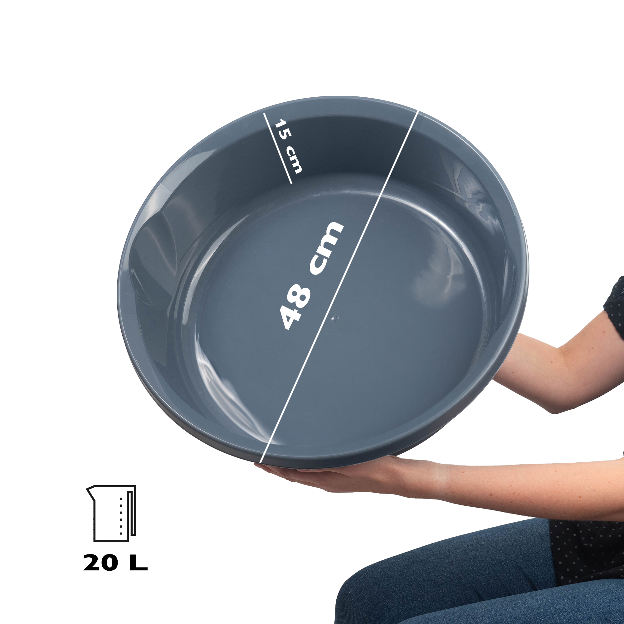 Miska łazienkowa Loja matowa 20L, granatowy