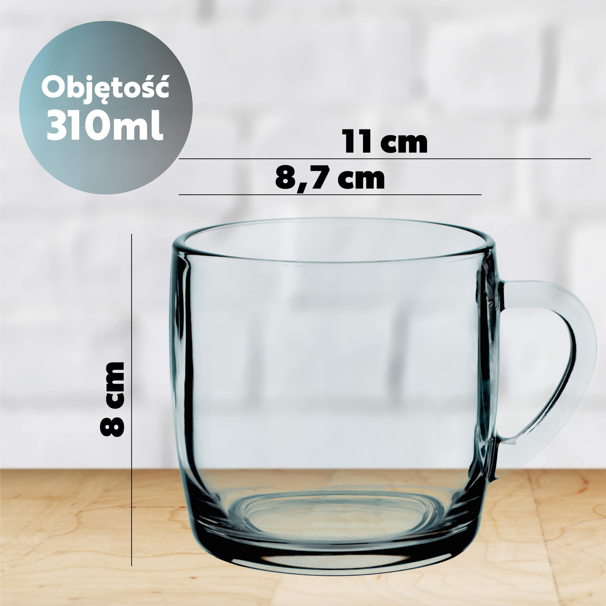 Kubki do kawy i herbaty Barnico 310 ml, 6 szt.