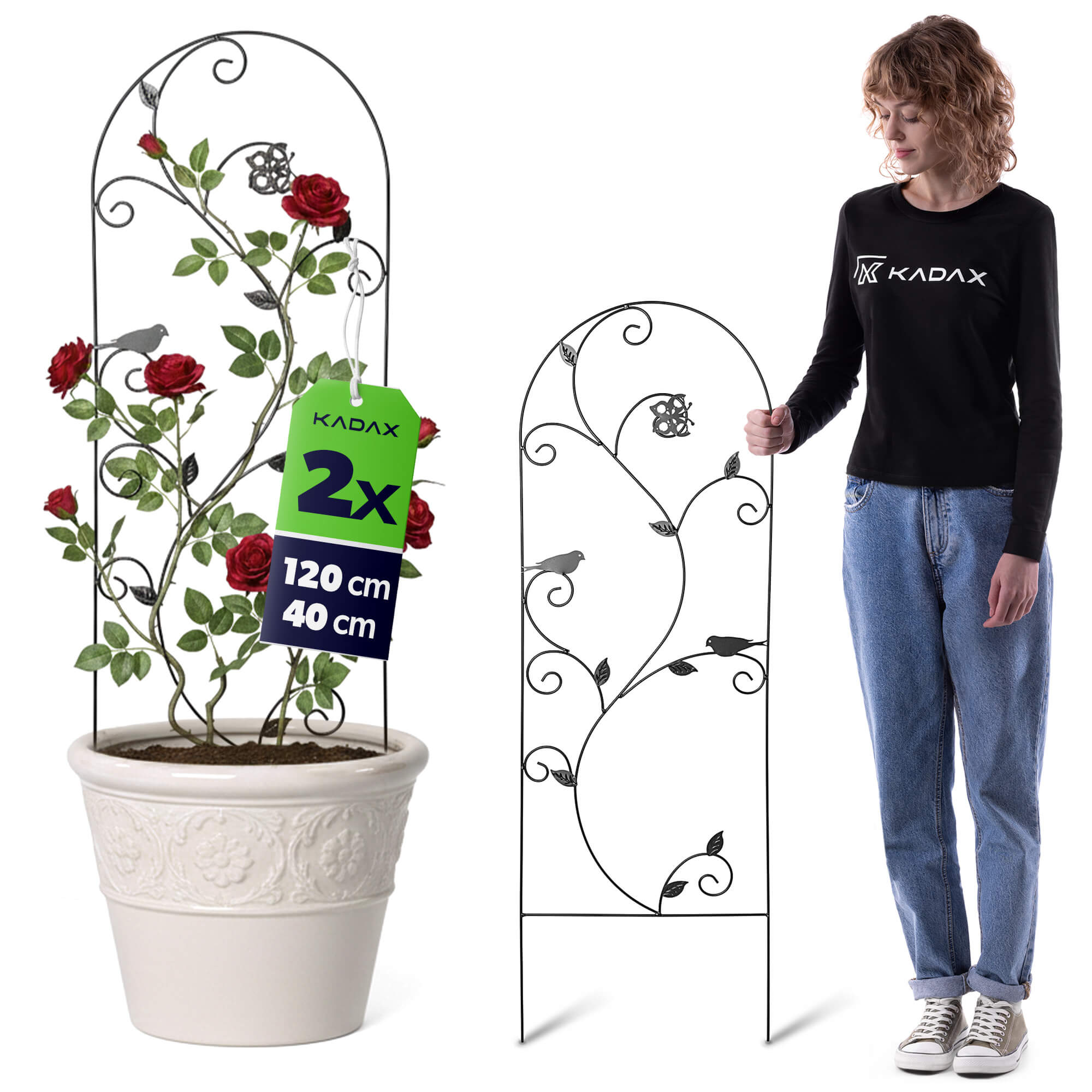 Podpora ogrodowa Unverre 120 x 40 cm ptaki 2 szt.