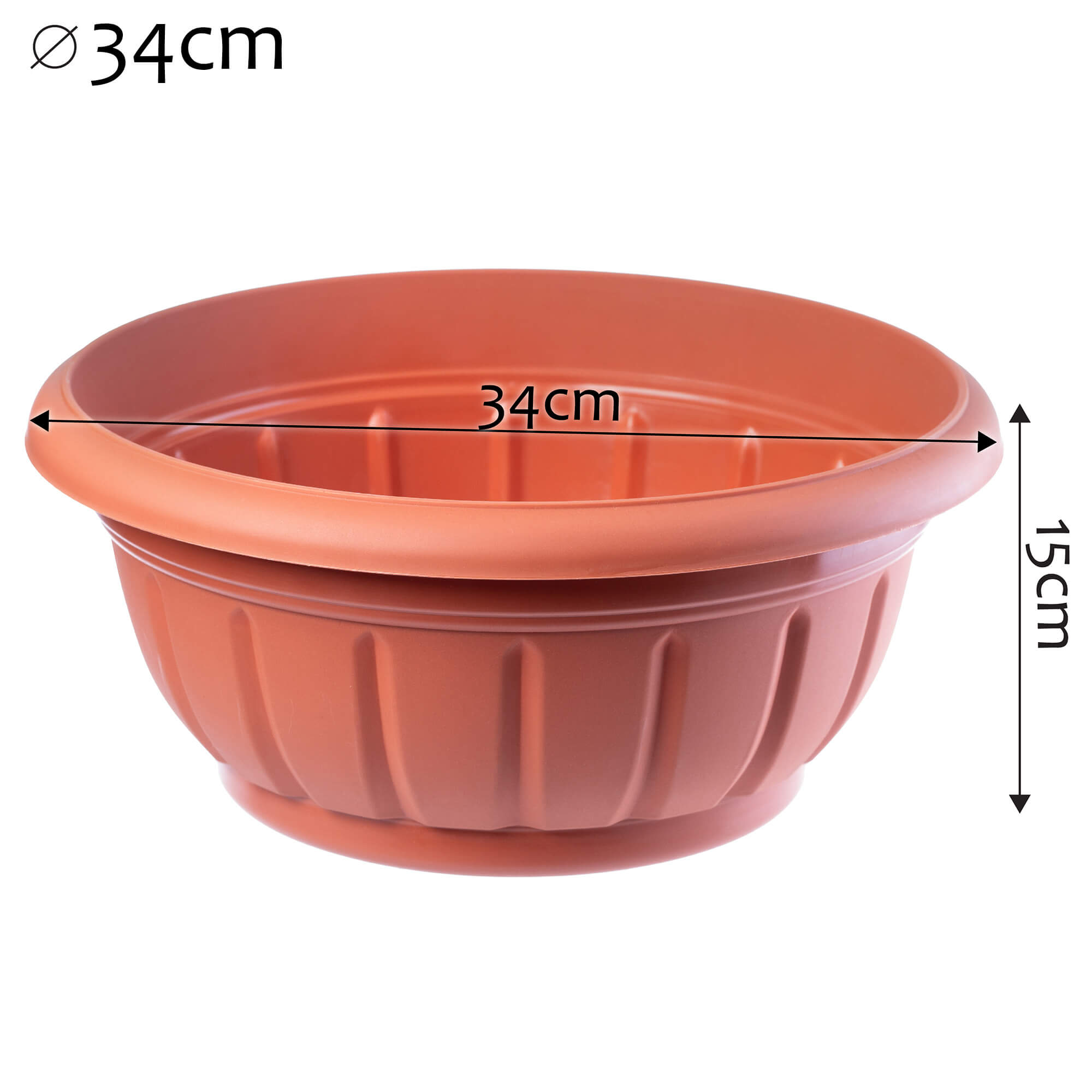 Misa na kwiaty Budrio terakota 34 cm, 2 szt.