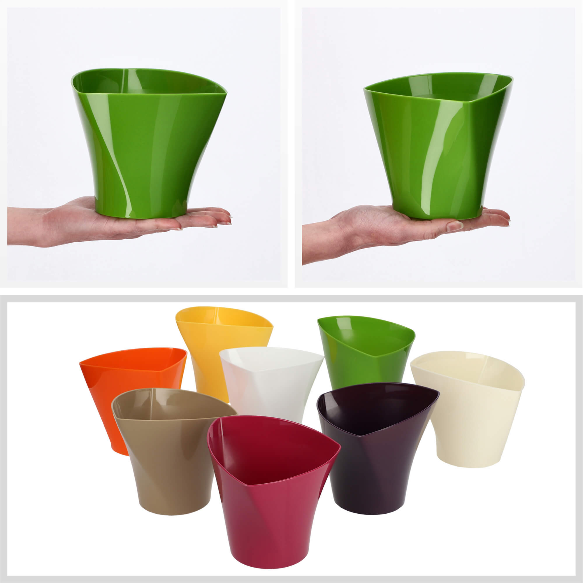 Doniczka na kwiaty Sisco 15 cm, zielona