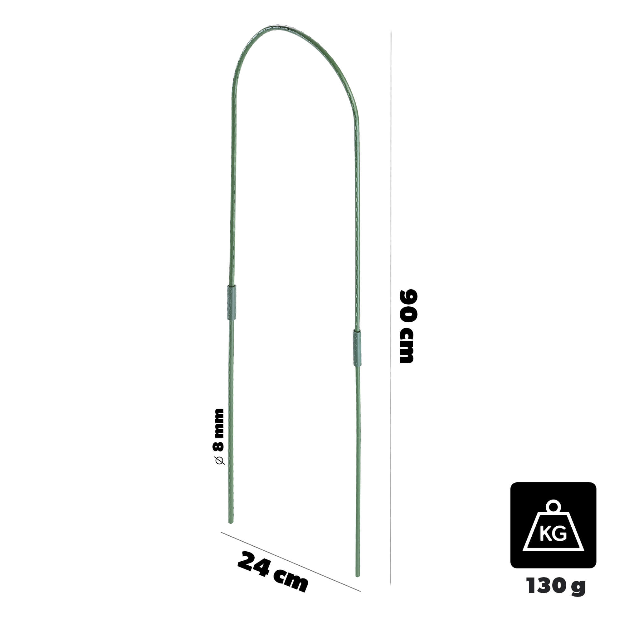 Podpora ogrodowa łukowa Arnage 24 x 90 cm 20 szt.