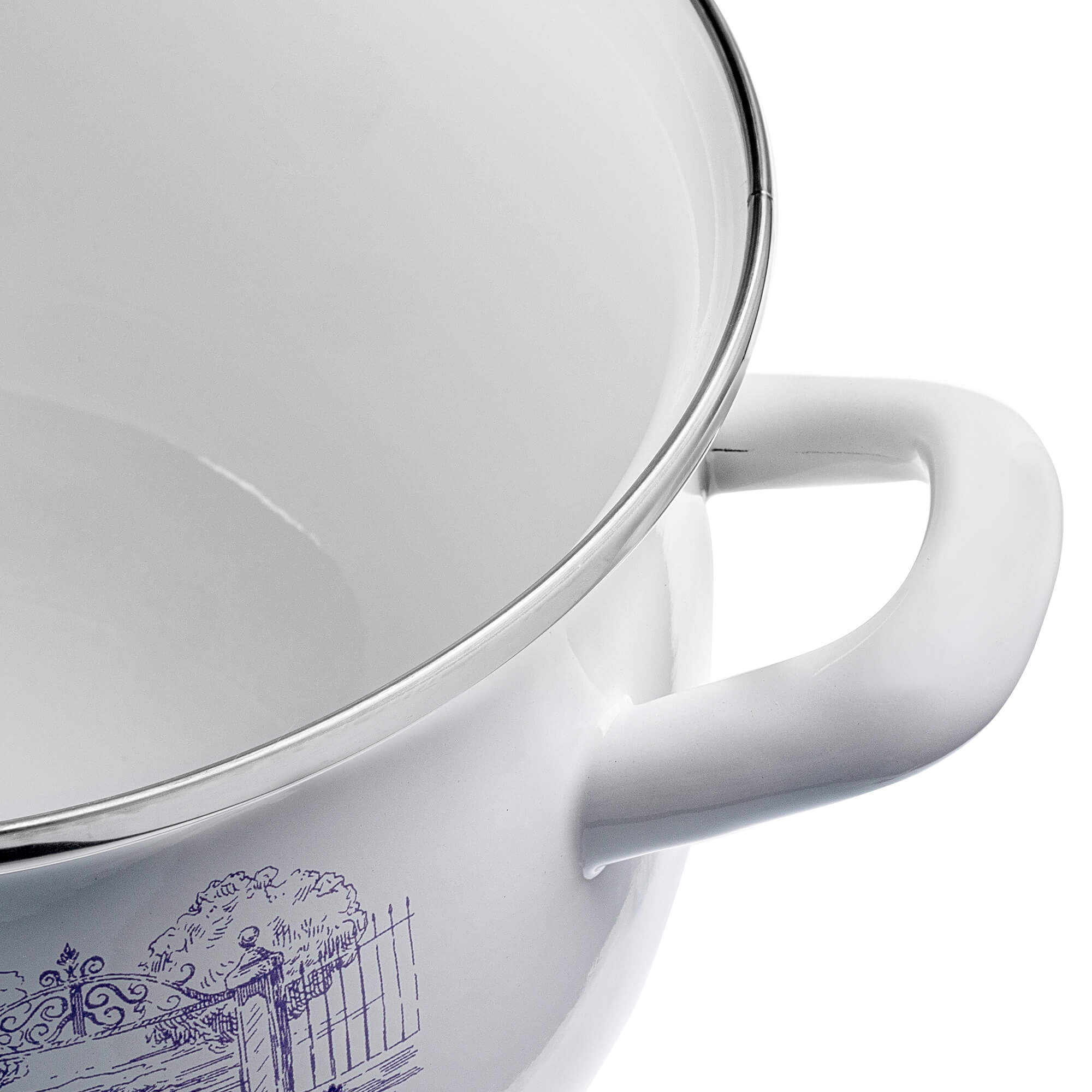 Zestaw garnków emaliowanych Pruno 2L, 3L, 4L, 5L lawenda