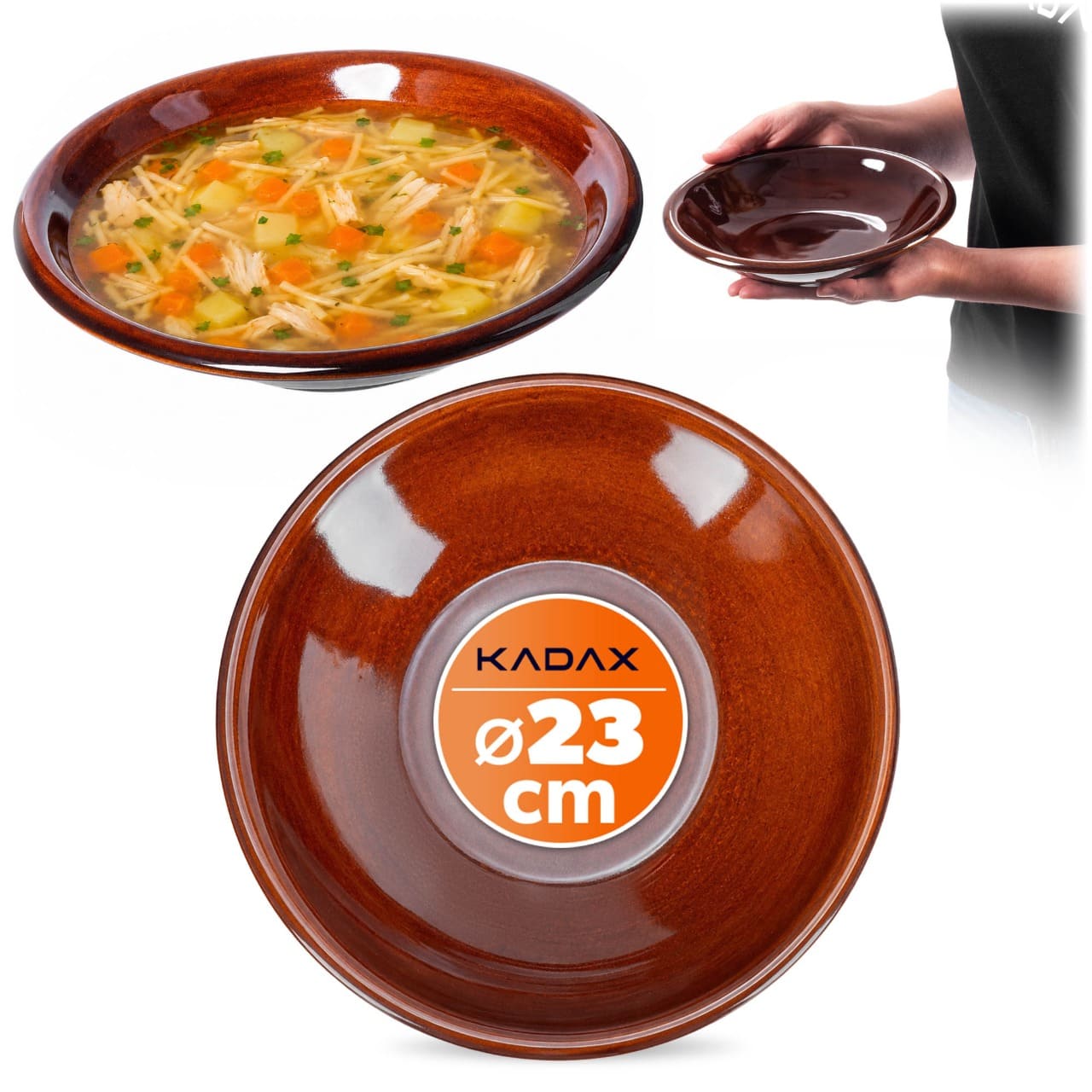 Talerz kamionkowy głęboki Olympia 23 cm