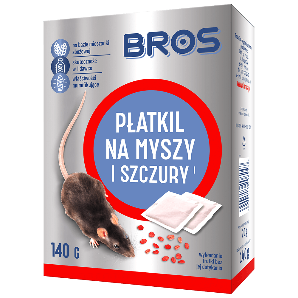 Bros Płatkil na myszy i szczury 140g