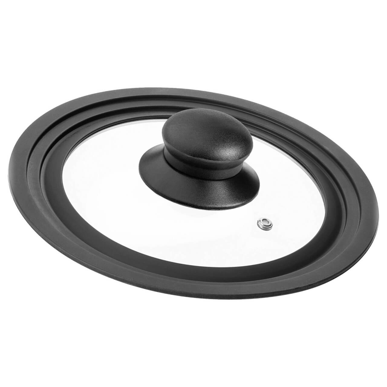 Pokrywa szklana multisize Aiola na garnek 16-20 cm z matowym okrągłym uchwytem