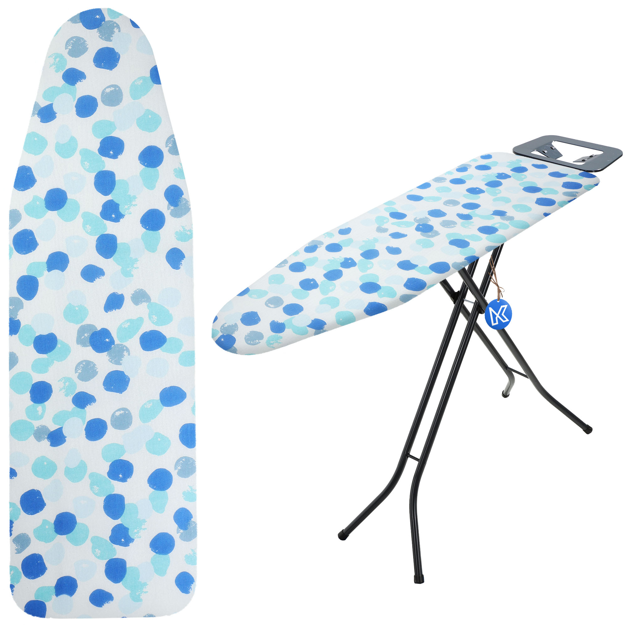 Pokrowiec na deskę do prasowania Tomar 123 x 45 cm niebieskie kropki