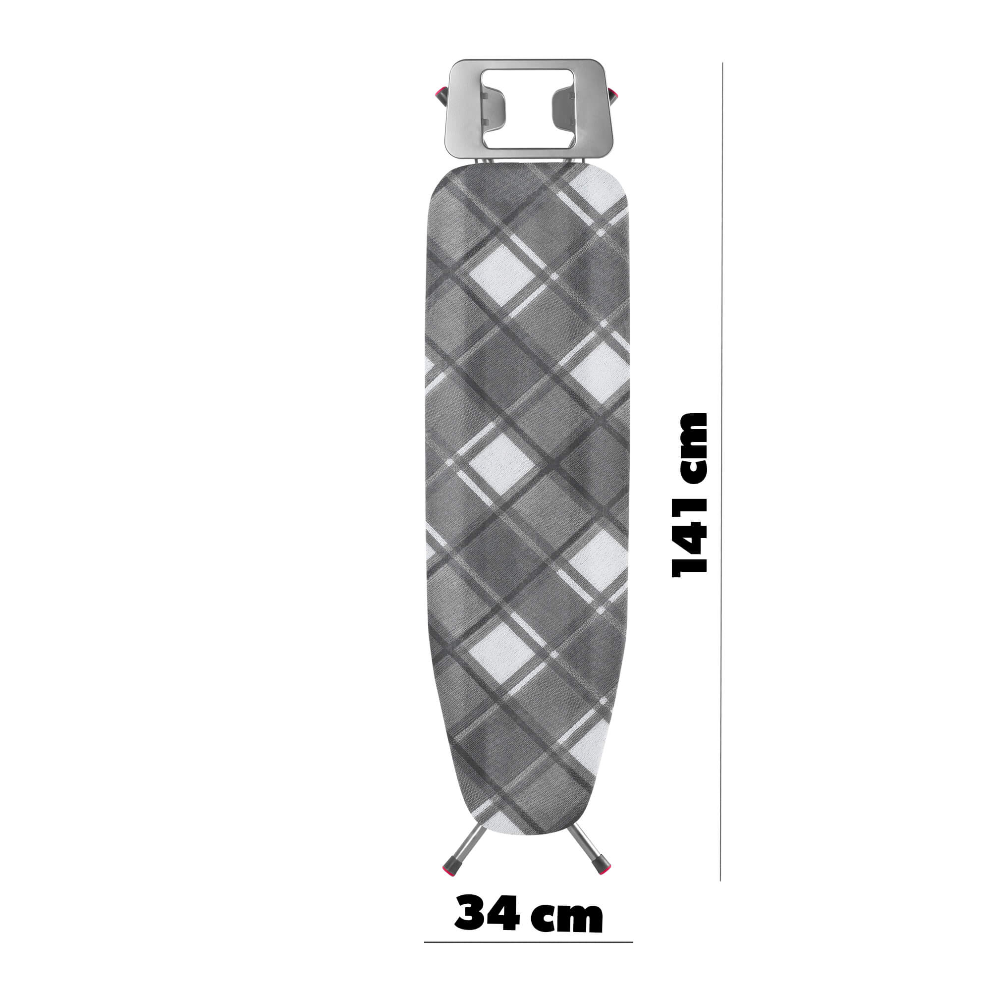 Deska do prasowania Brusand 114 x 34 cm szara z uchwytem