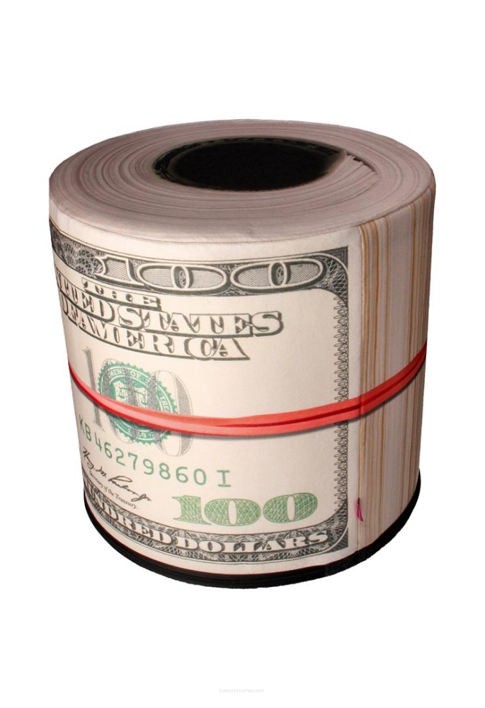 Pufa dekoracyjna Fasano „Dollars" 41 x 40 cm