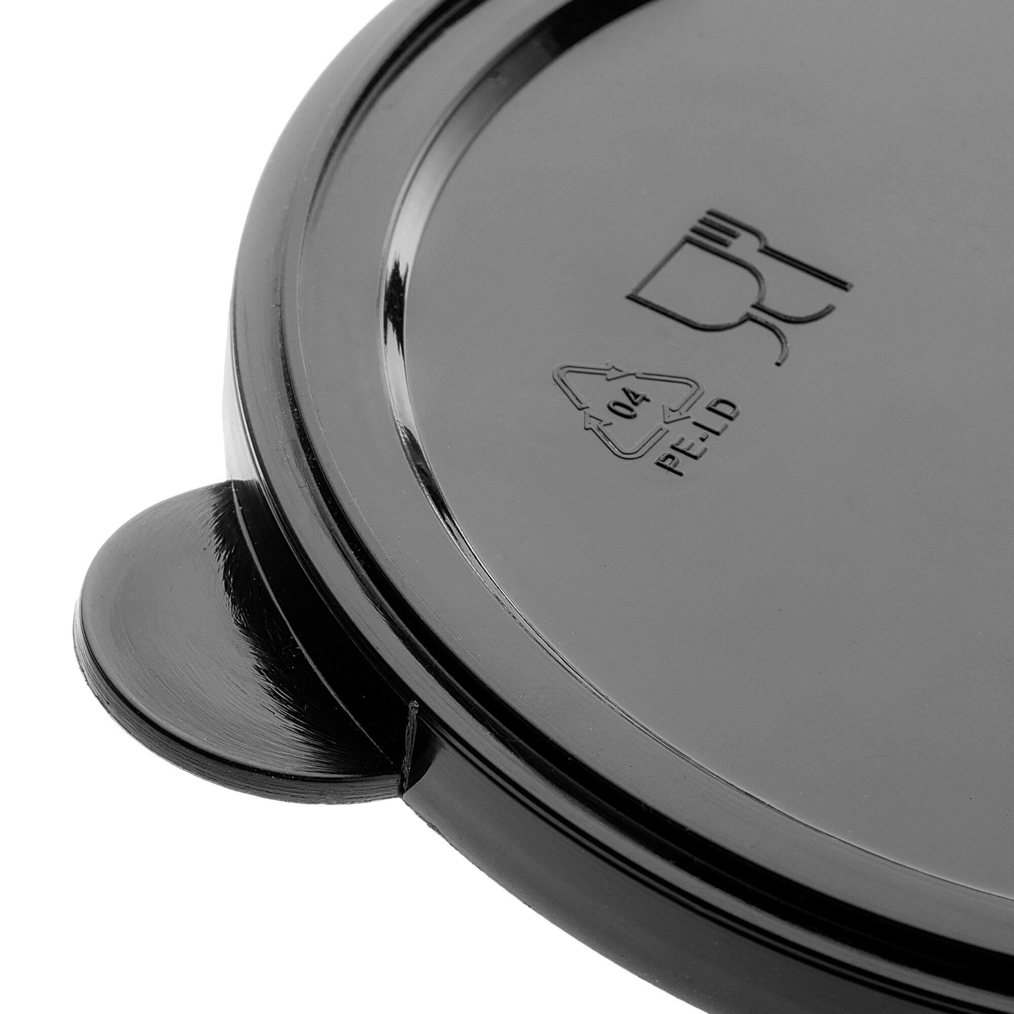 Zestaw pokrywek na puszki Oizon 100mm 84mm 73mm 65mm czarny 12 szt.