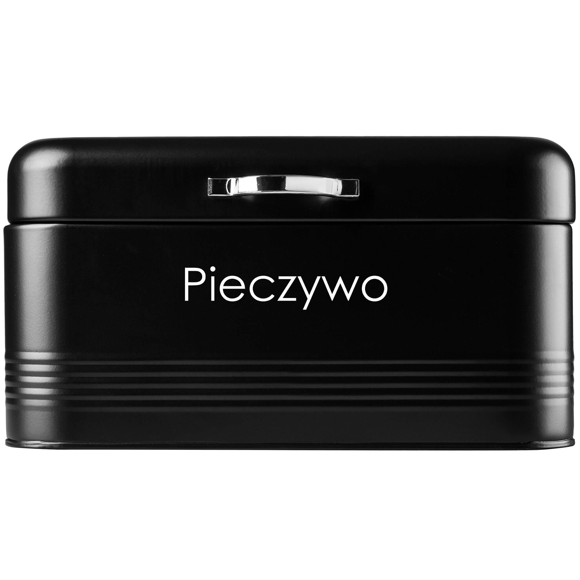 Stalowy pojemnik na pieczywo i chleb Tufo, czarny