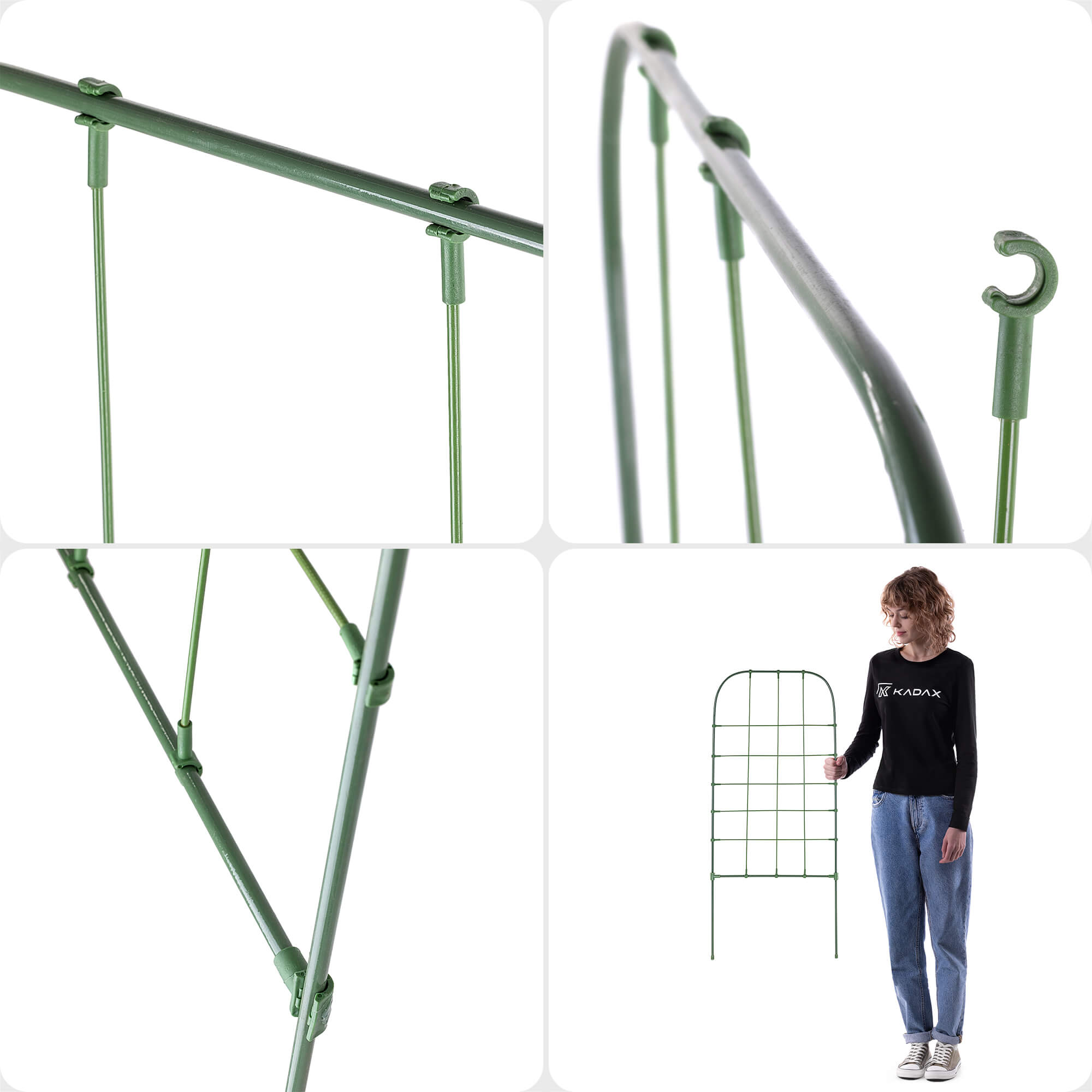 Podpora ogrodowa drabinkowa Millac 40 x 95 cm zielona 3 szt.