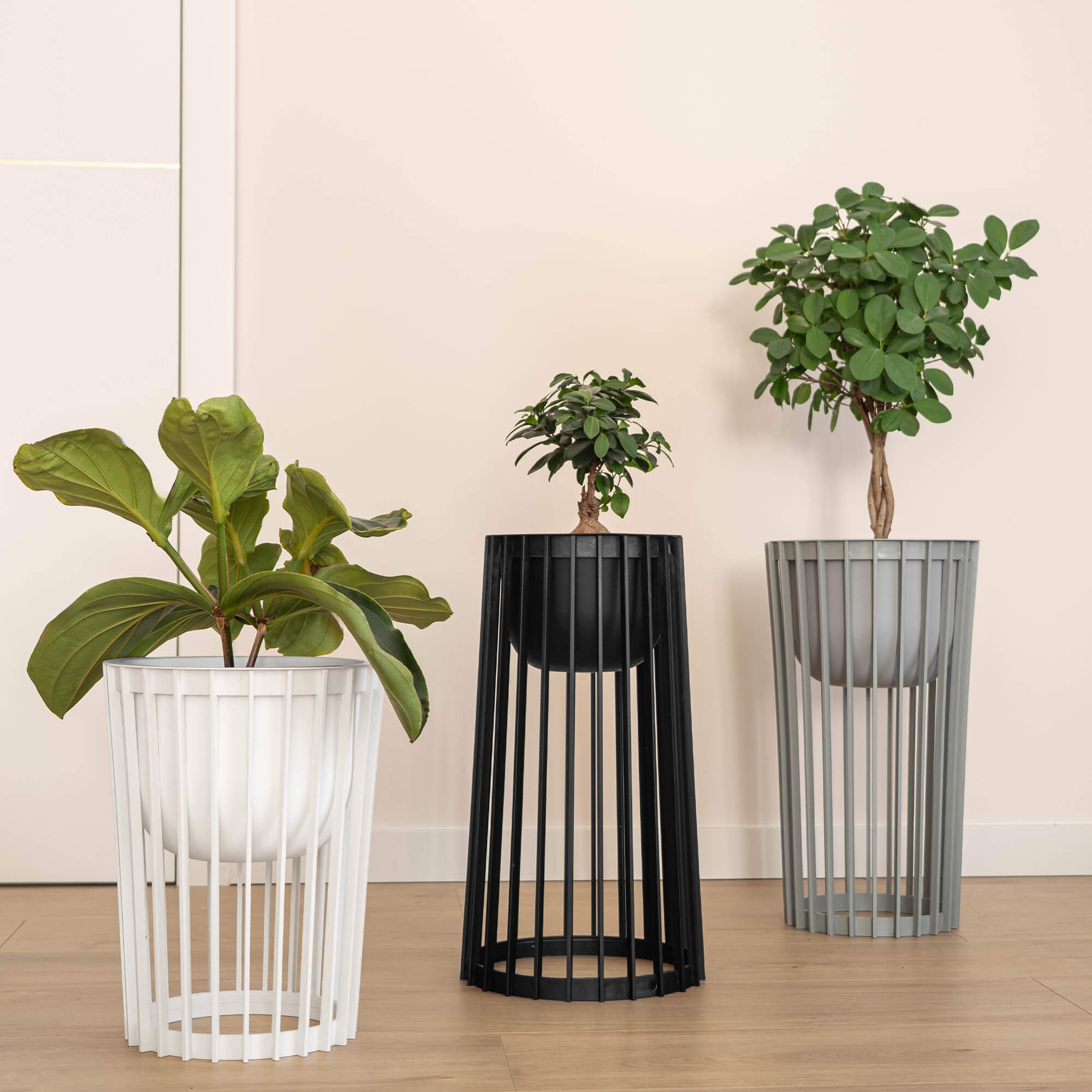 Kwietnik dwustronny Aytre 54 cm biały