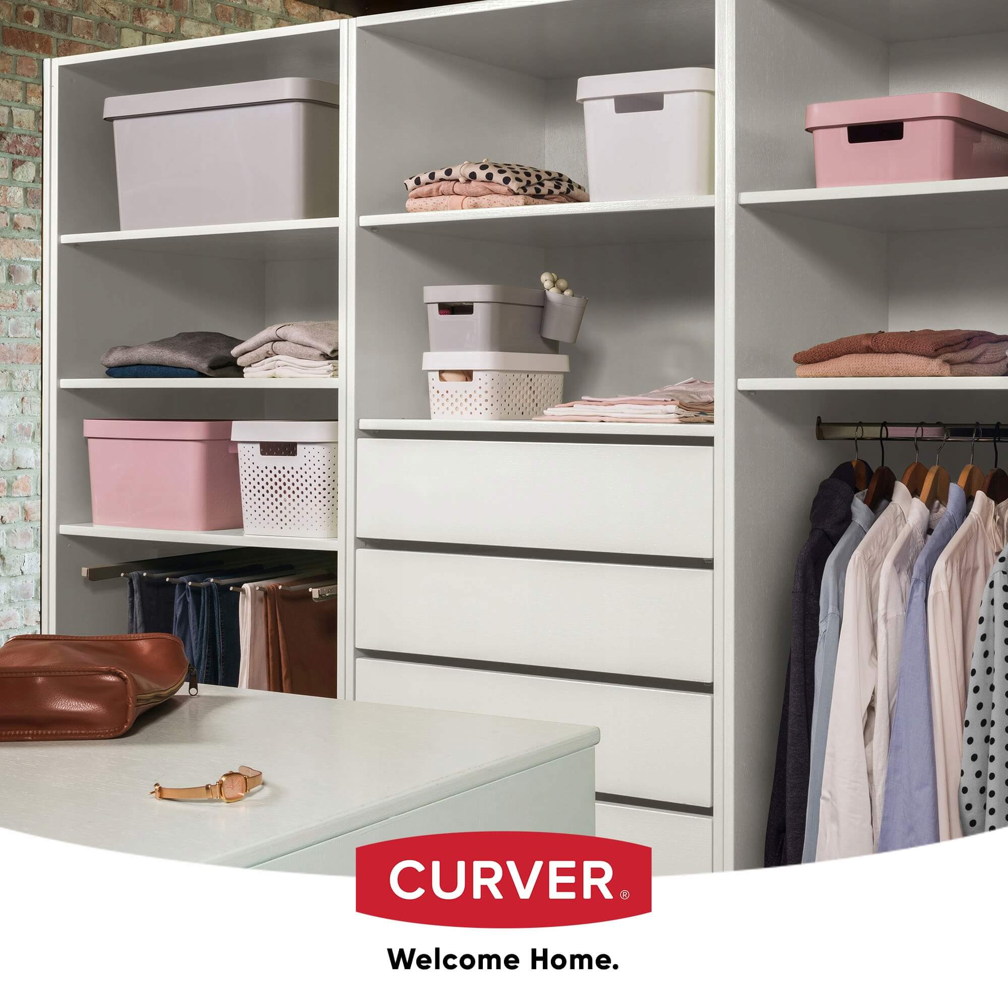 Pojemnik z pokrywą Curver Infinity 30L, biały