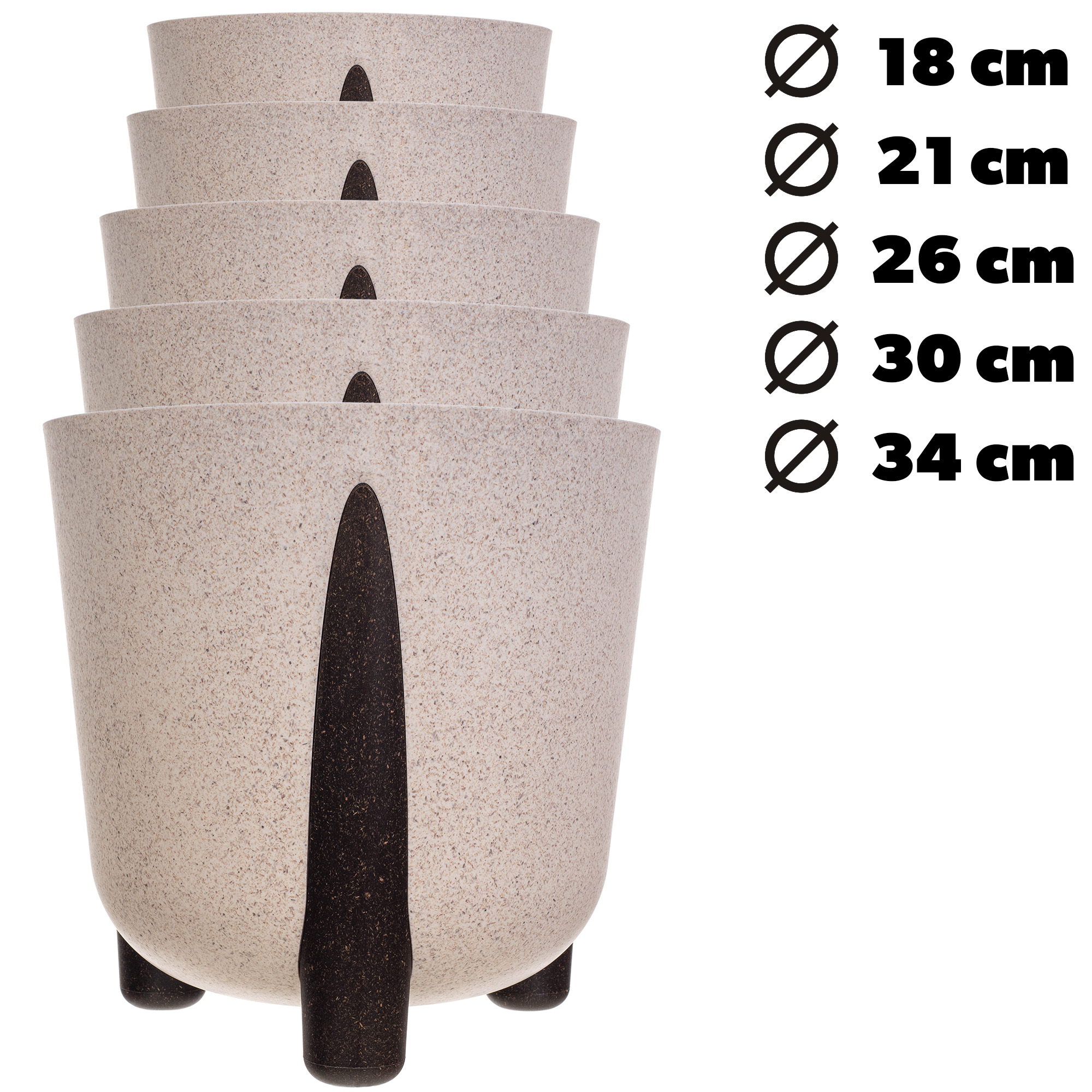 Doniczka osłonka Nauze 21cm biała