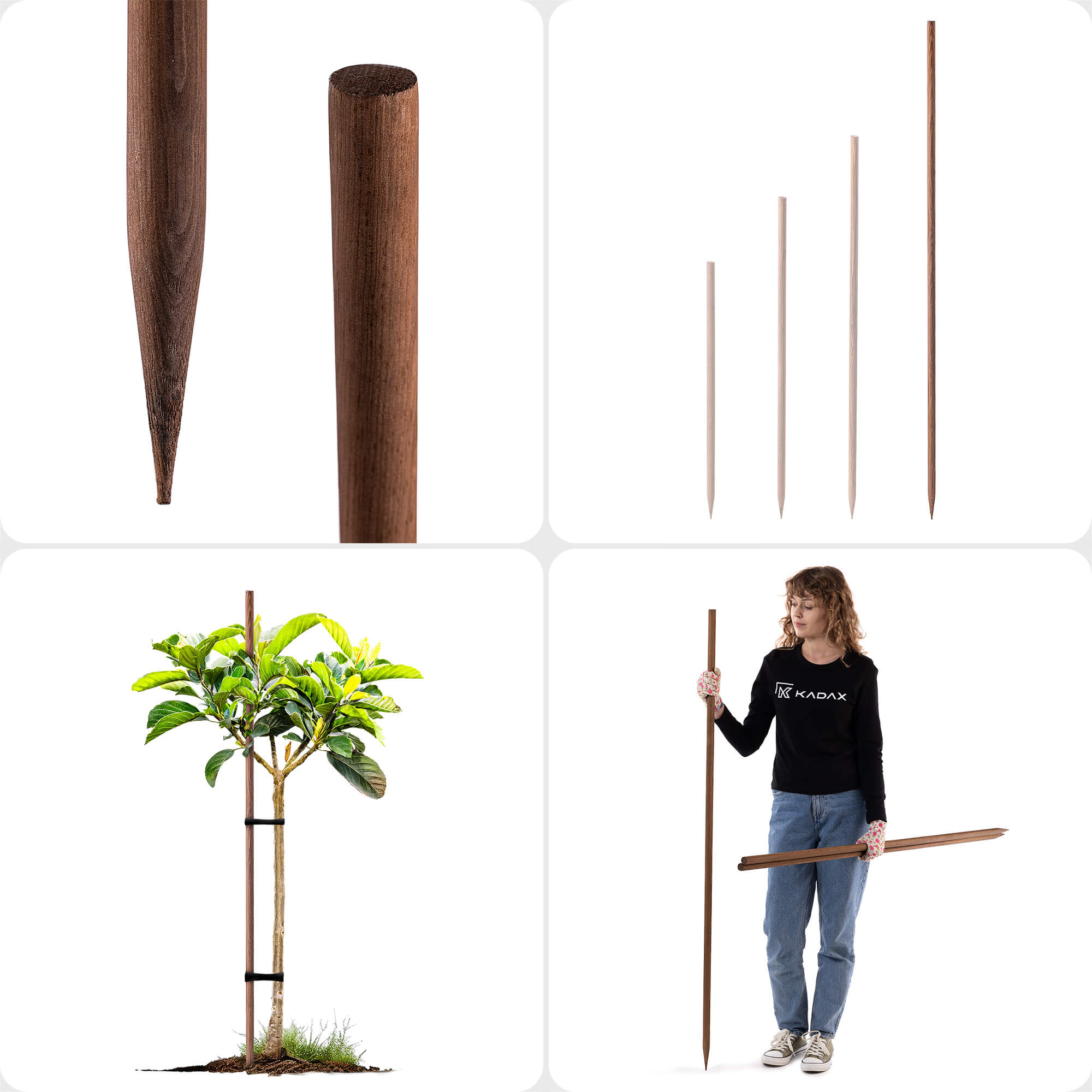 Podpora do roślin drewniana Utre palik impregnowany 23 mm x 150 cm 20 szt.