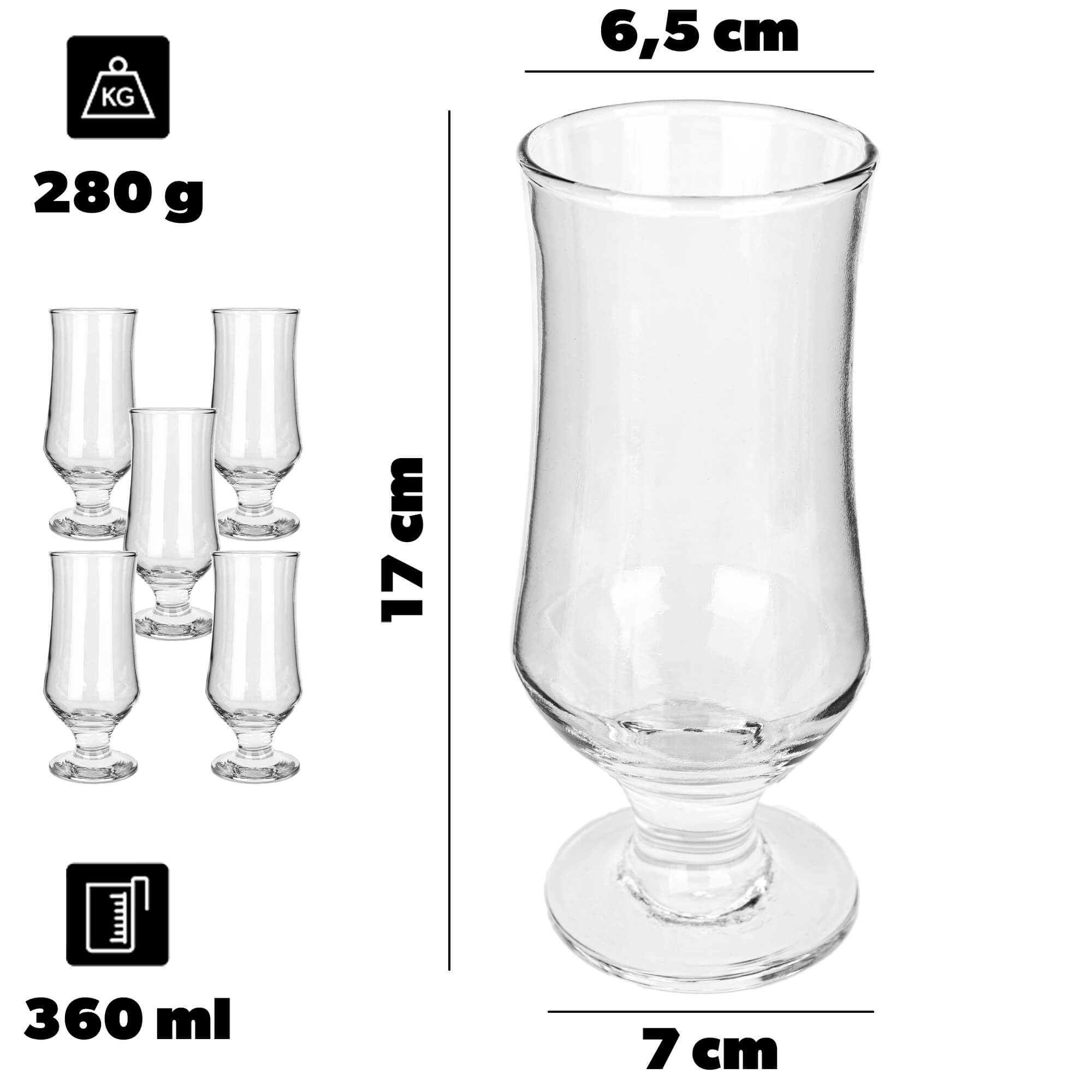 Kufle do piwa i zimnych napojów Bonefro 360ml 6 szt.