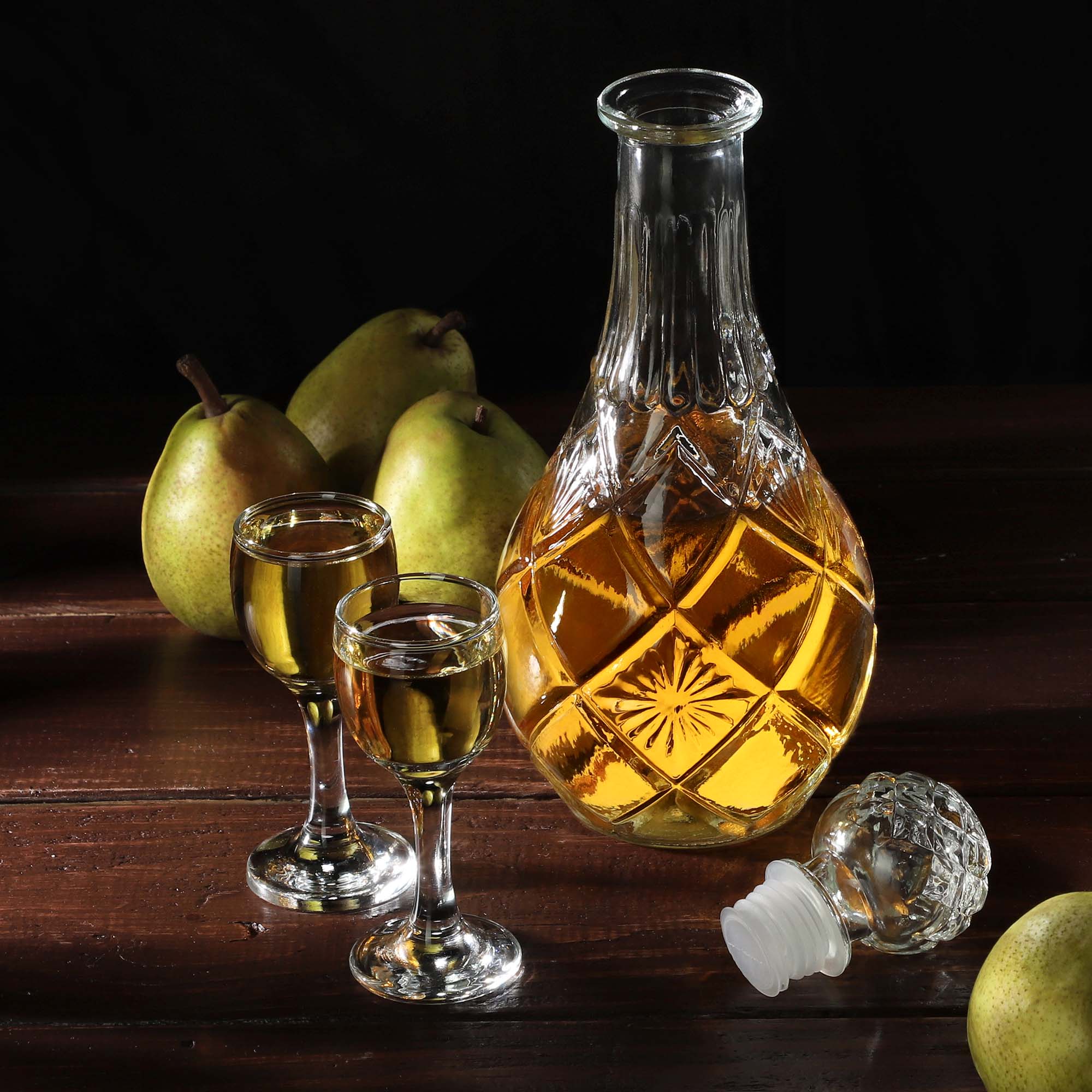 Karafka szklana Nance na whisky z korkiem 0,8L