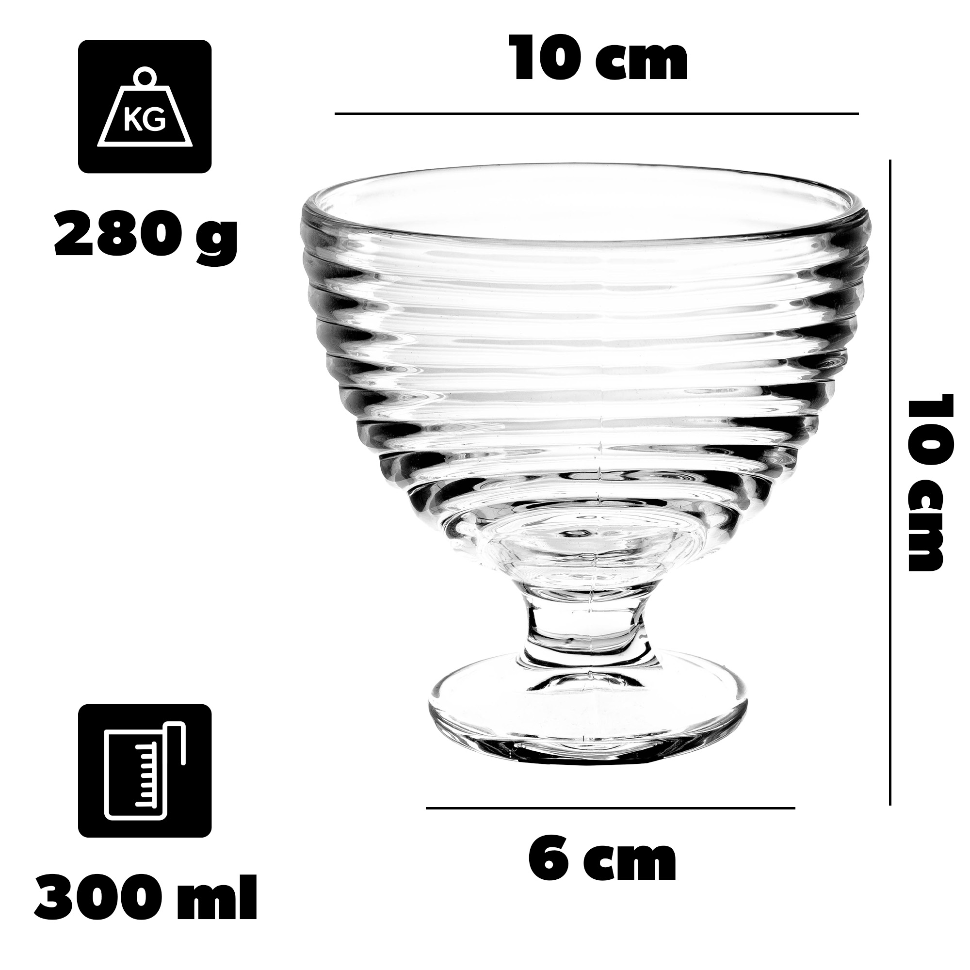 Pucharek do lodów 300ml 6 sztuk